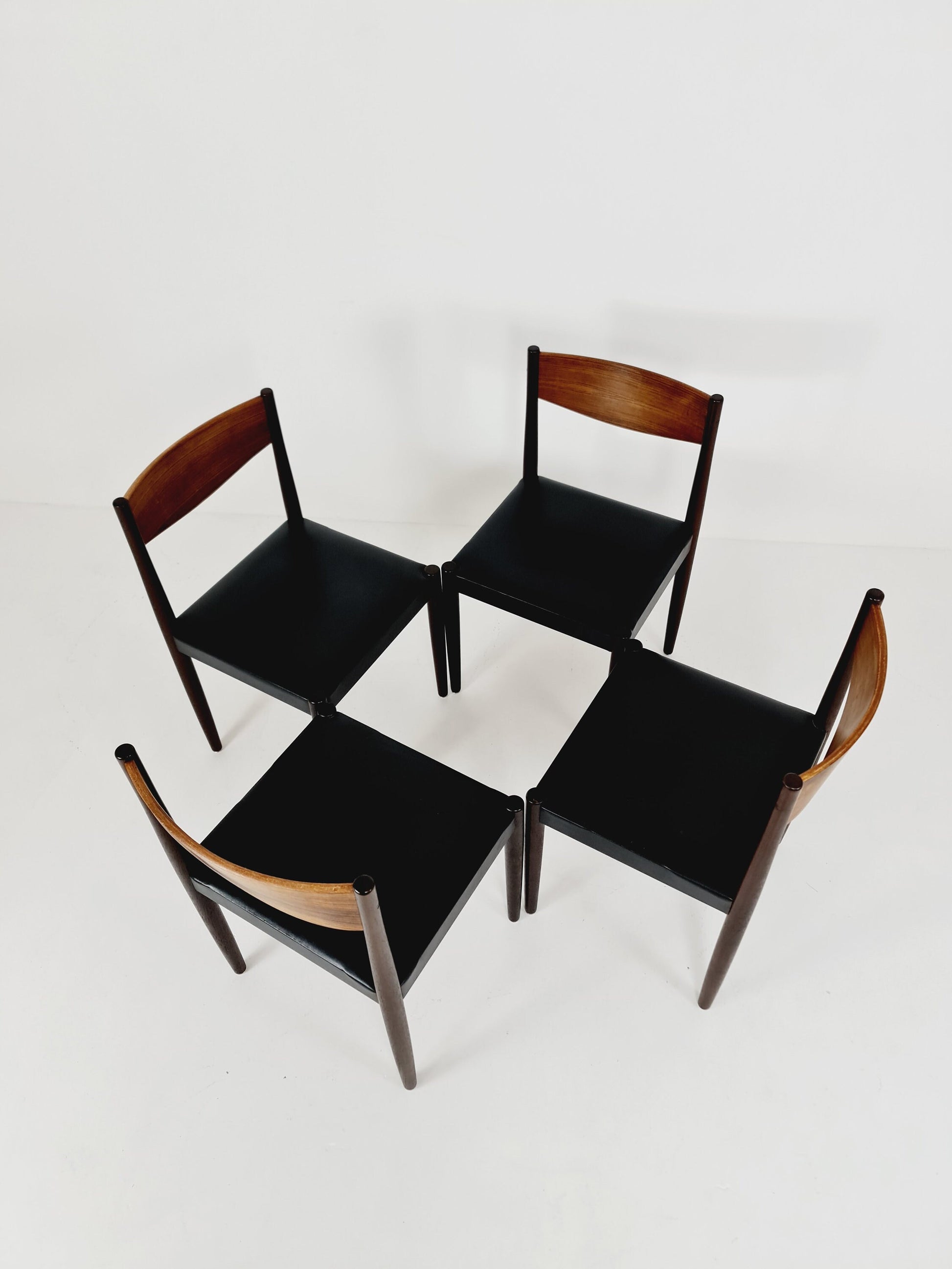 Danish Modern rosewood Chairs Design by Niels Möller for Frem Rojle, 1960s, set of 4