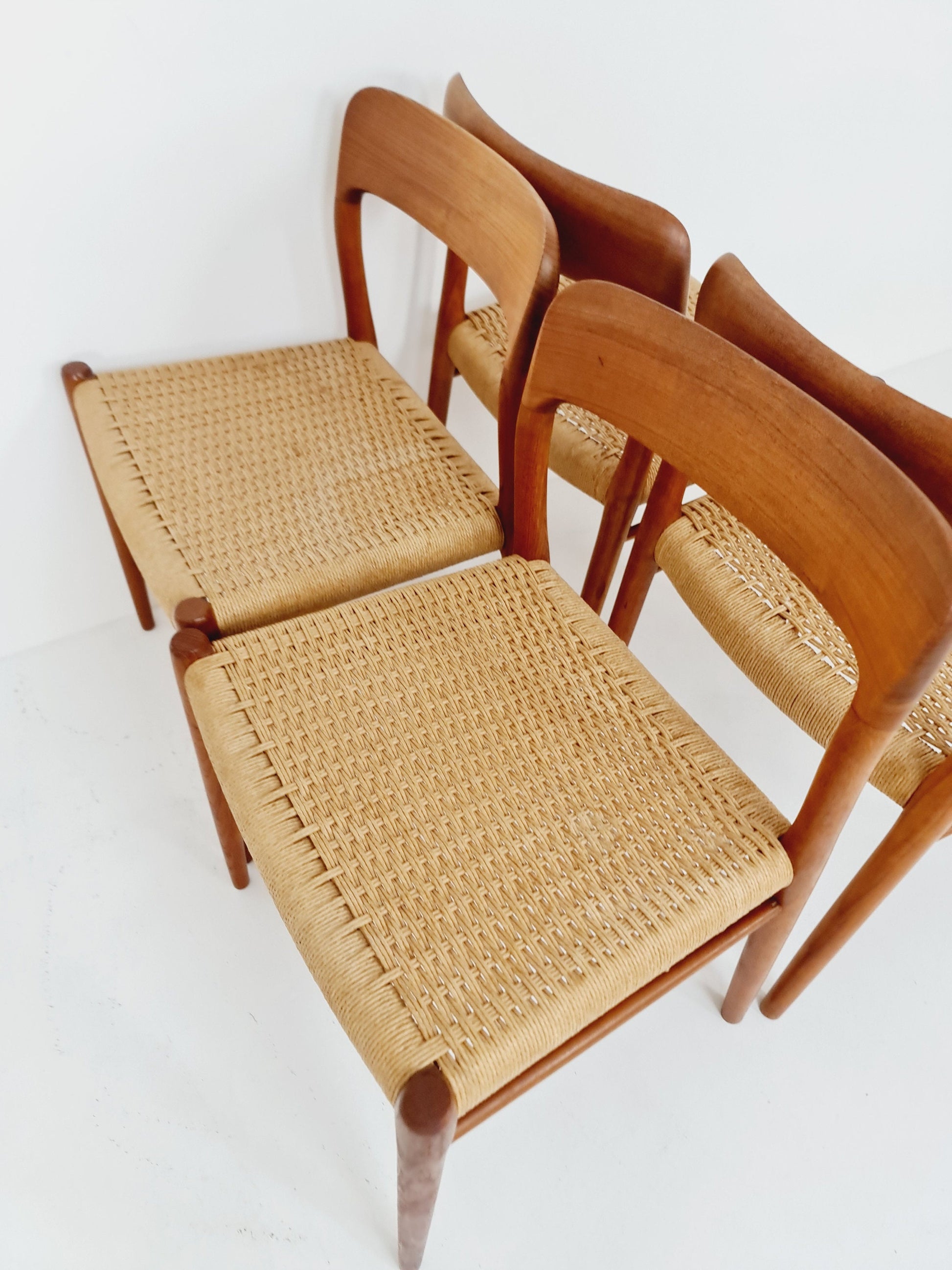 MidCentury Danish Teak Dining Chairs Niels O.Moller, 1960s, set of 4