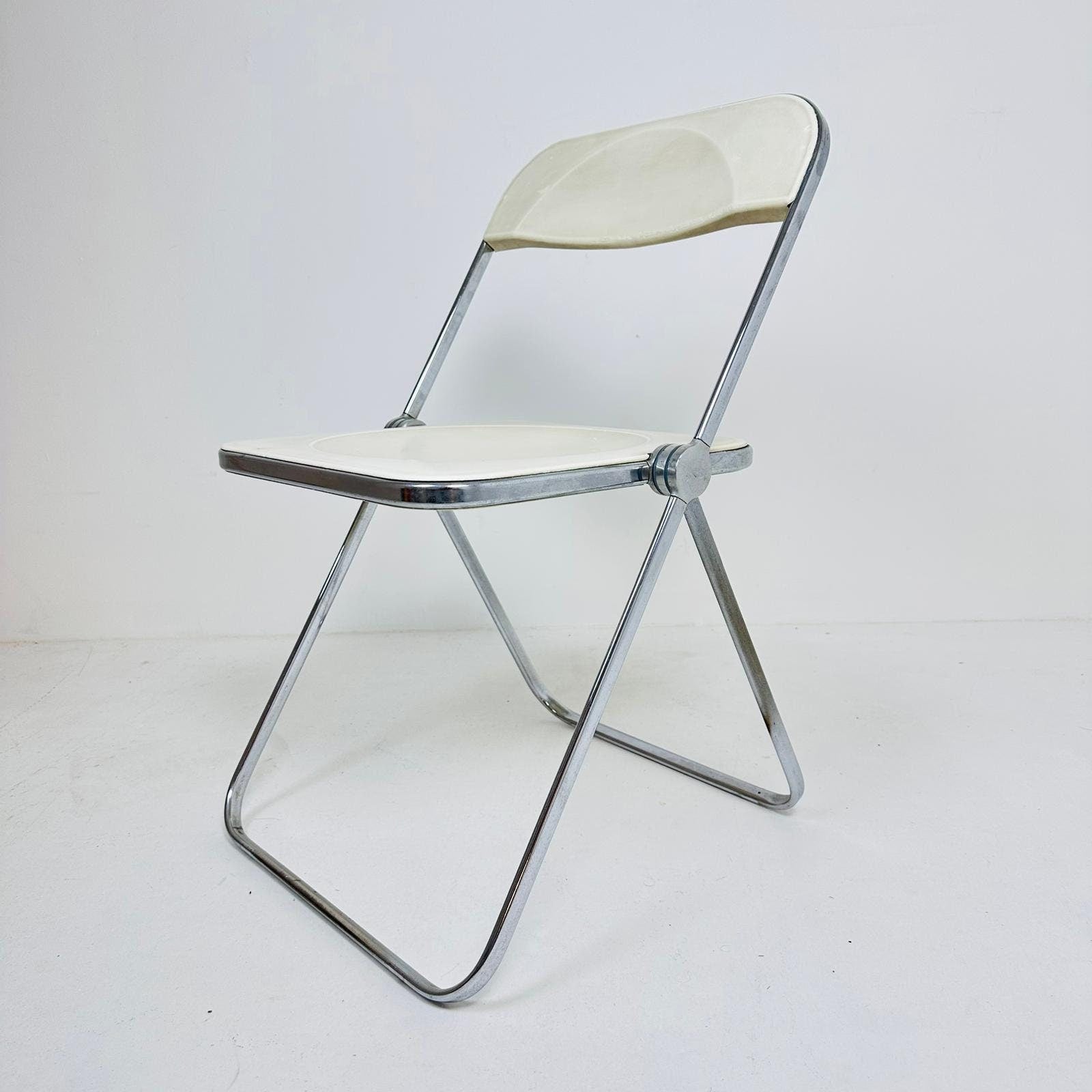 Vintage Italian Plia Folding Chair by Giancarlo Piretti for Castelli, 1970s
