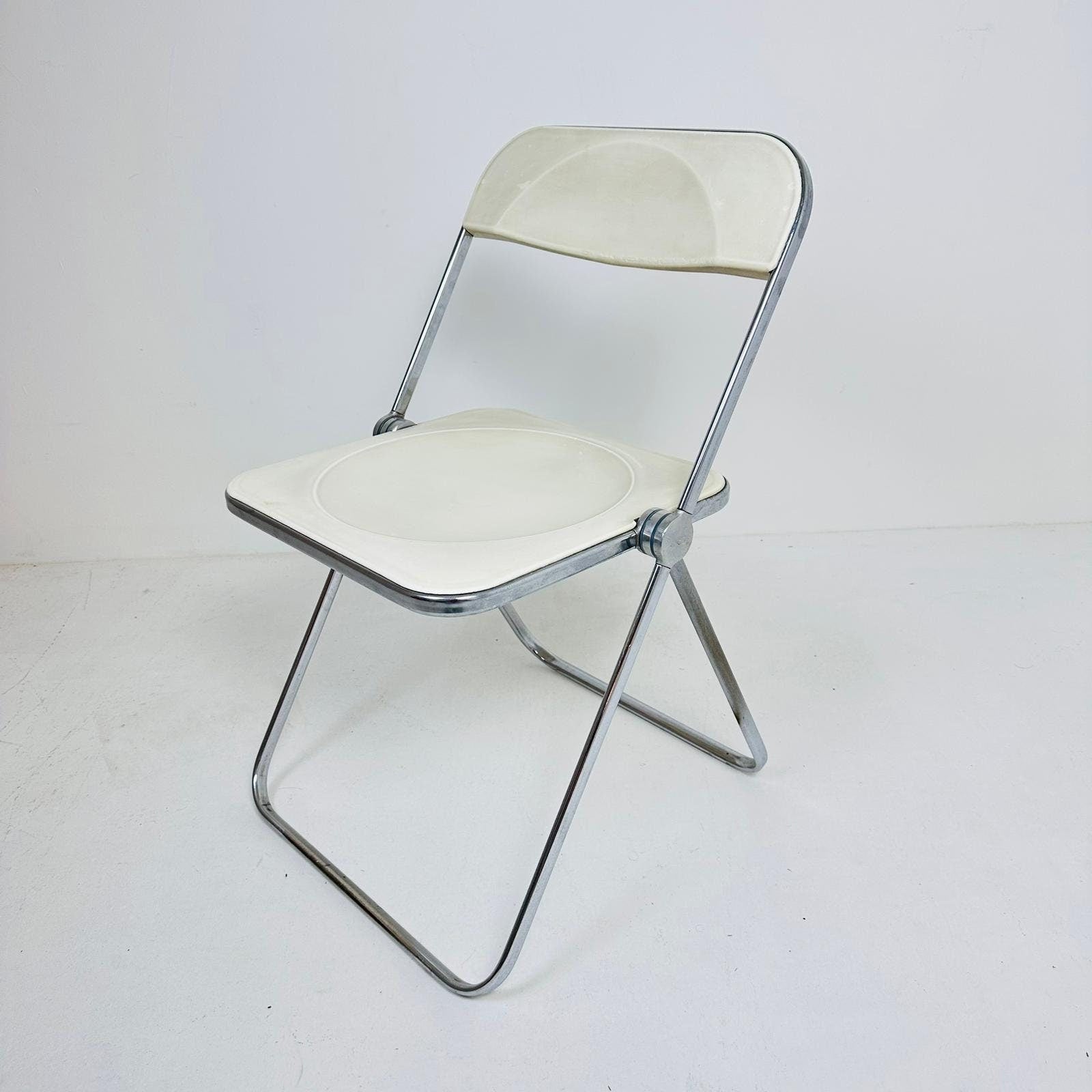 Vintage Italian Plia Folding Chair by Giancarlo Piretti for Castelli, 1970s