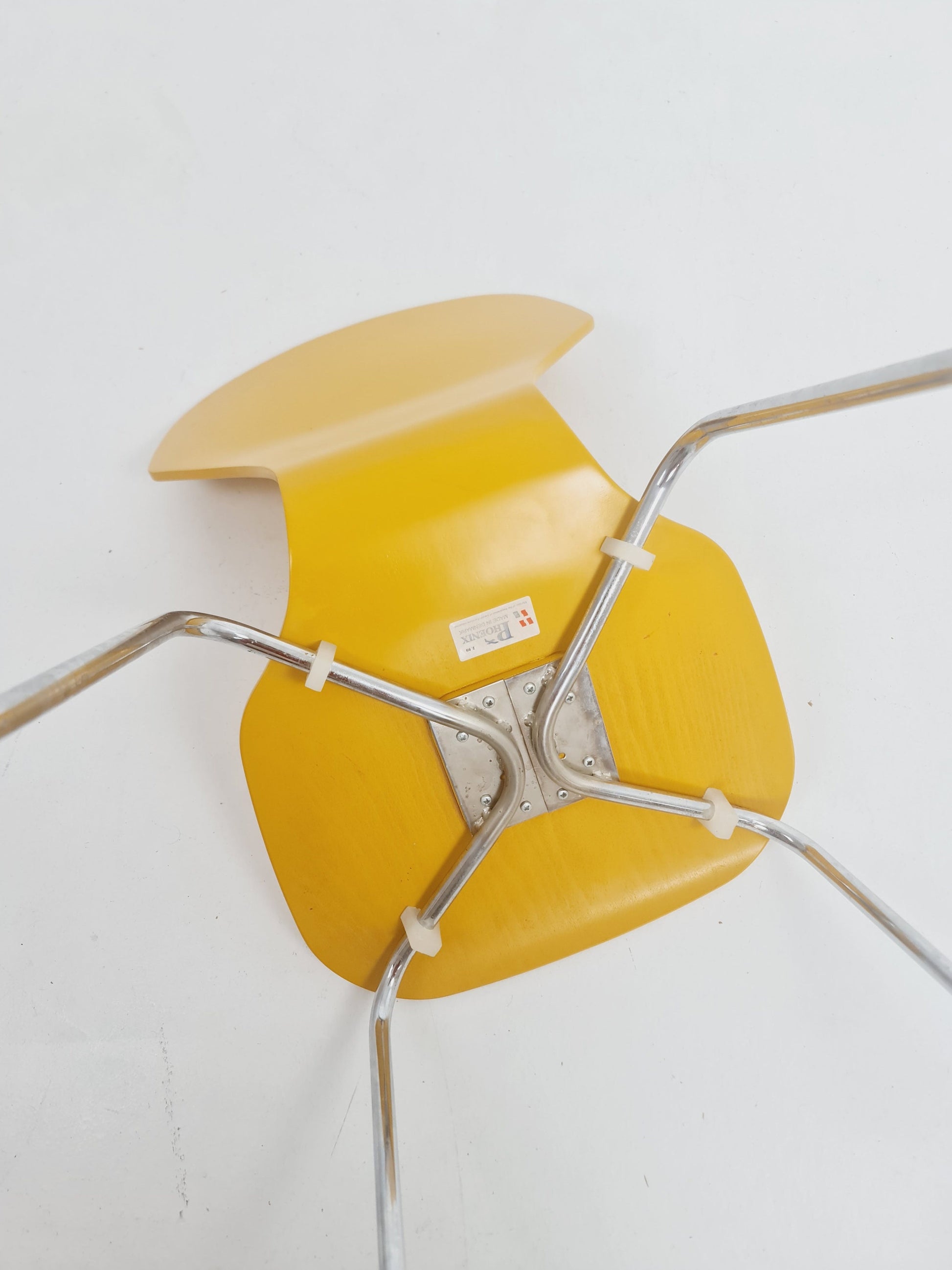 Yellow retro Danish chair by Phoenix Denmark, 1990s