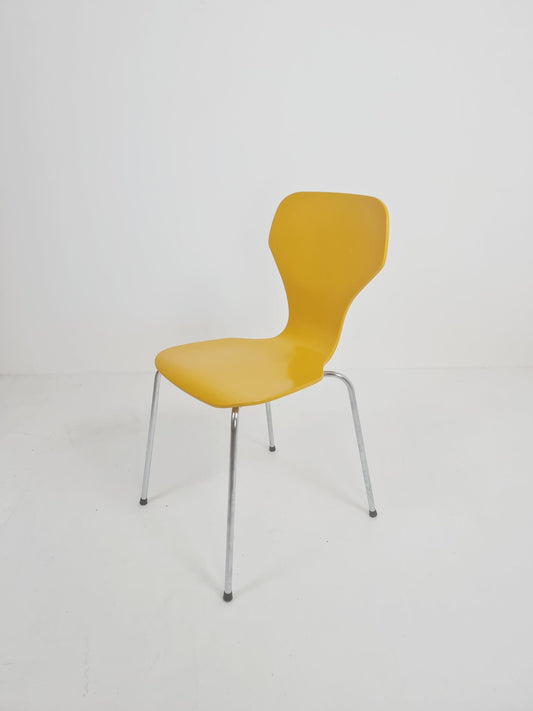 Yellow retro Danish chair by Phoenix Denmark, 1990s
