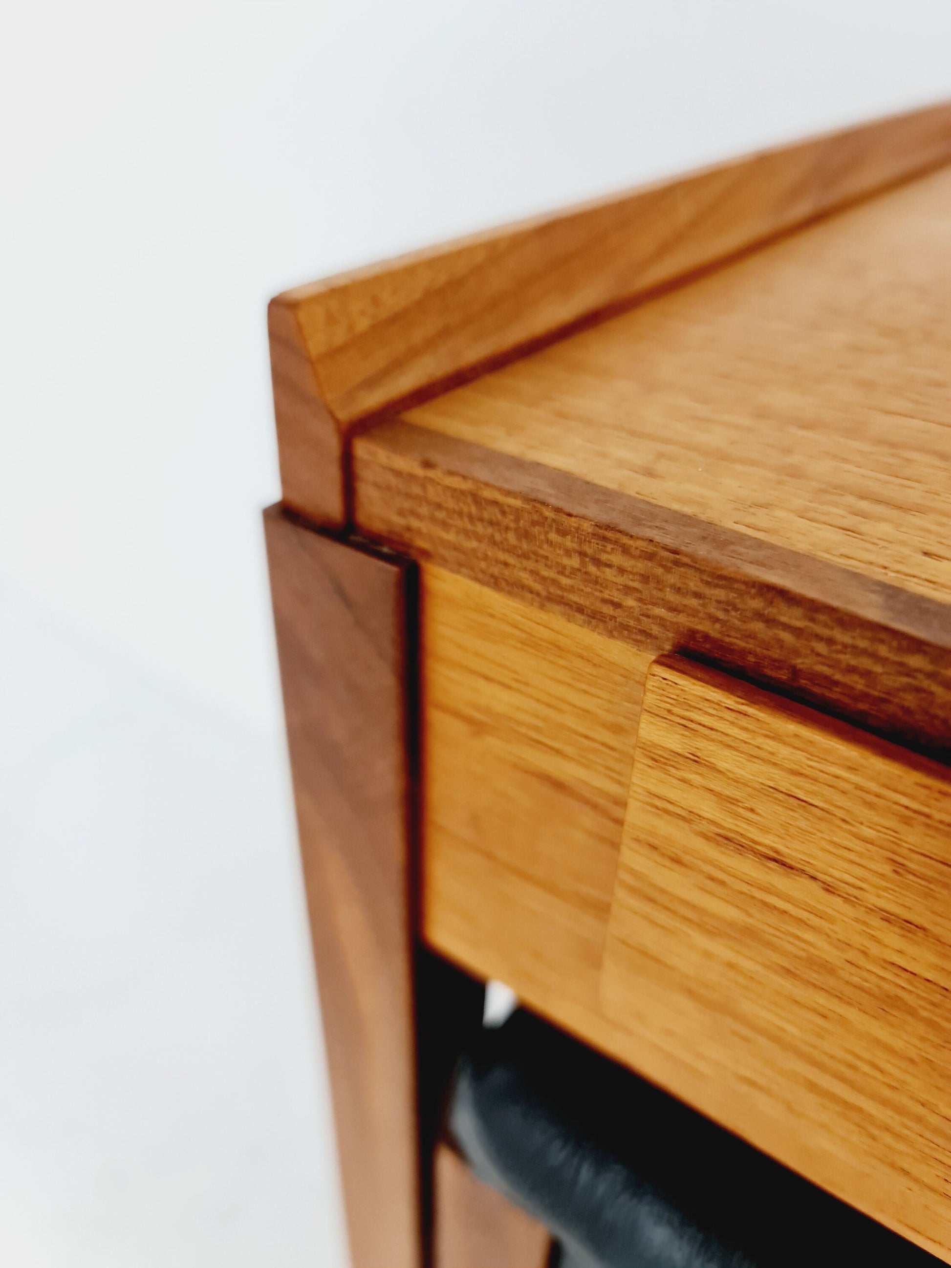 Midcentury Danish teak Side table/ Bedside table with stool, 1960s