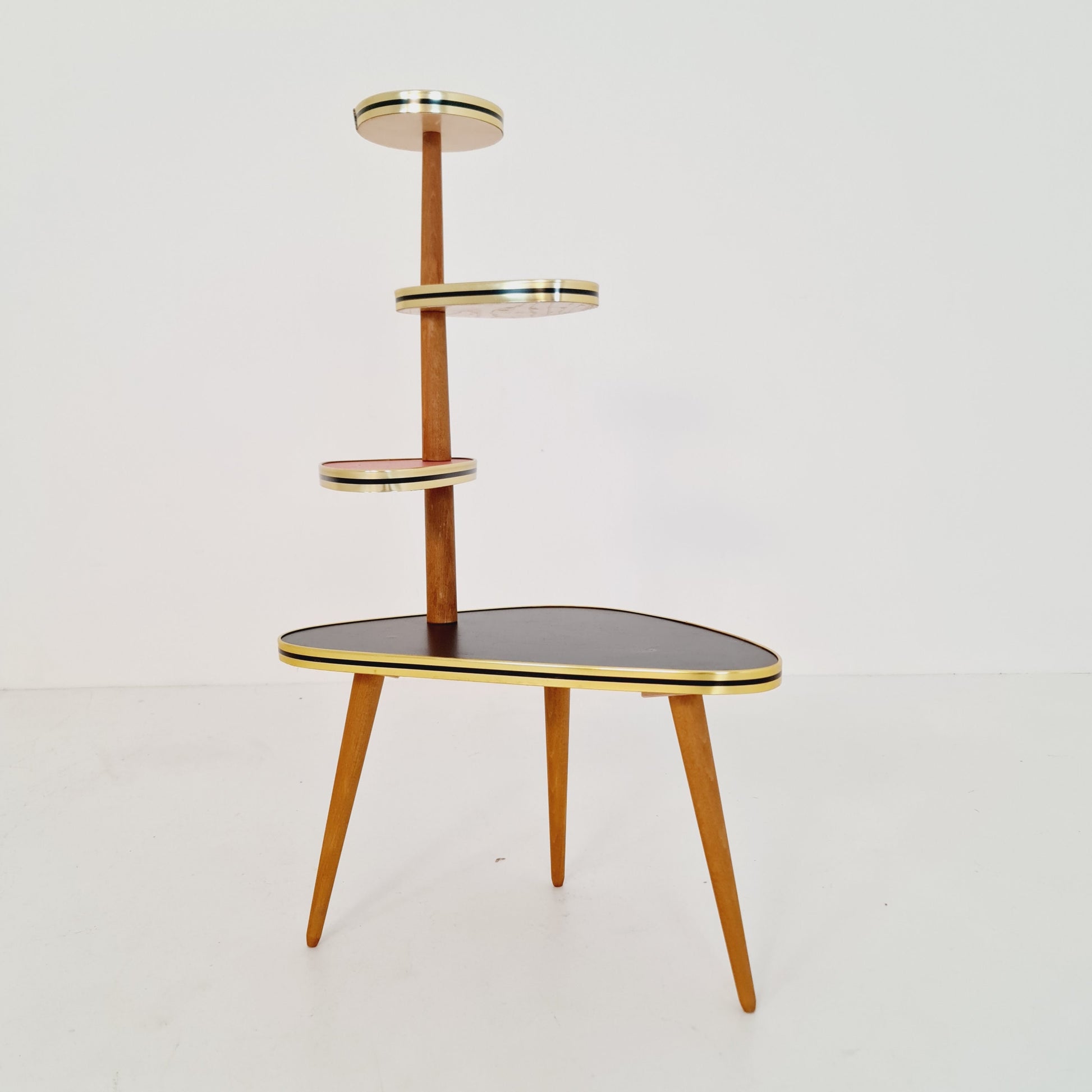 BIG German Plant Stand, Colorful Vintage Mid-Century Minimalist Indoor Plant Stand Side Table Retro flower table