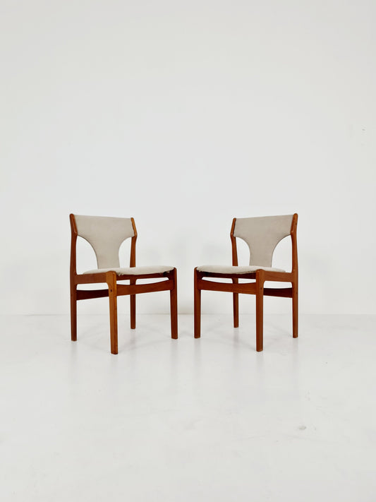 Vintage Danish teak dining charis by Erik Buch, 1960s, set of 2