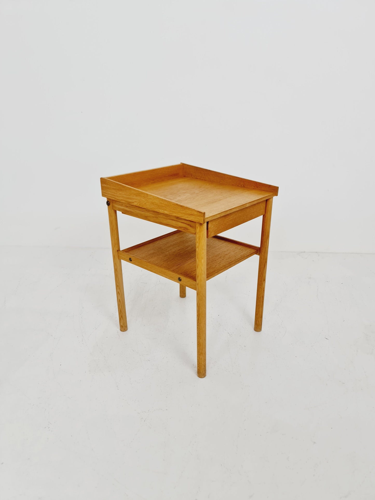 Midcentury Scandinavian oak Vintage Side table/ Bedside table, 1960s