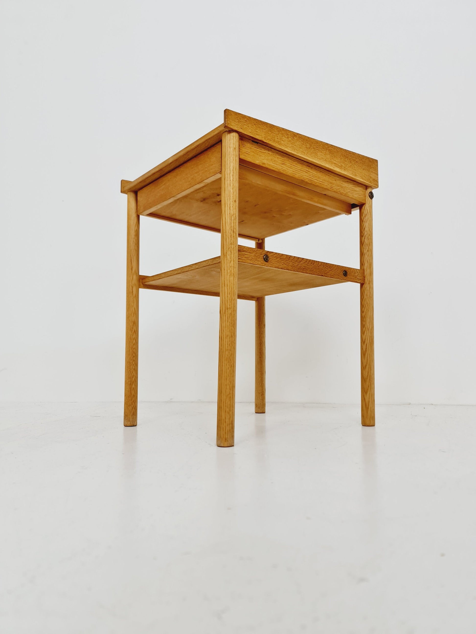 Midcentury Scandinavian oak Vintage Side table/ Bedside table, 1960s