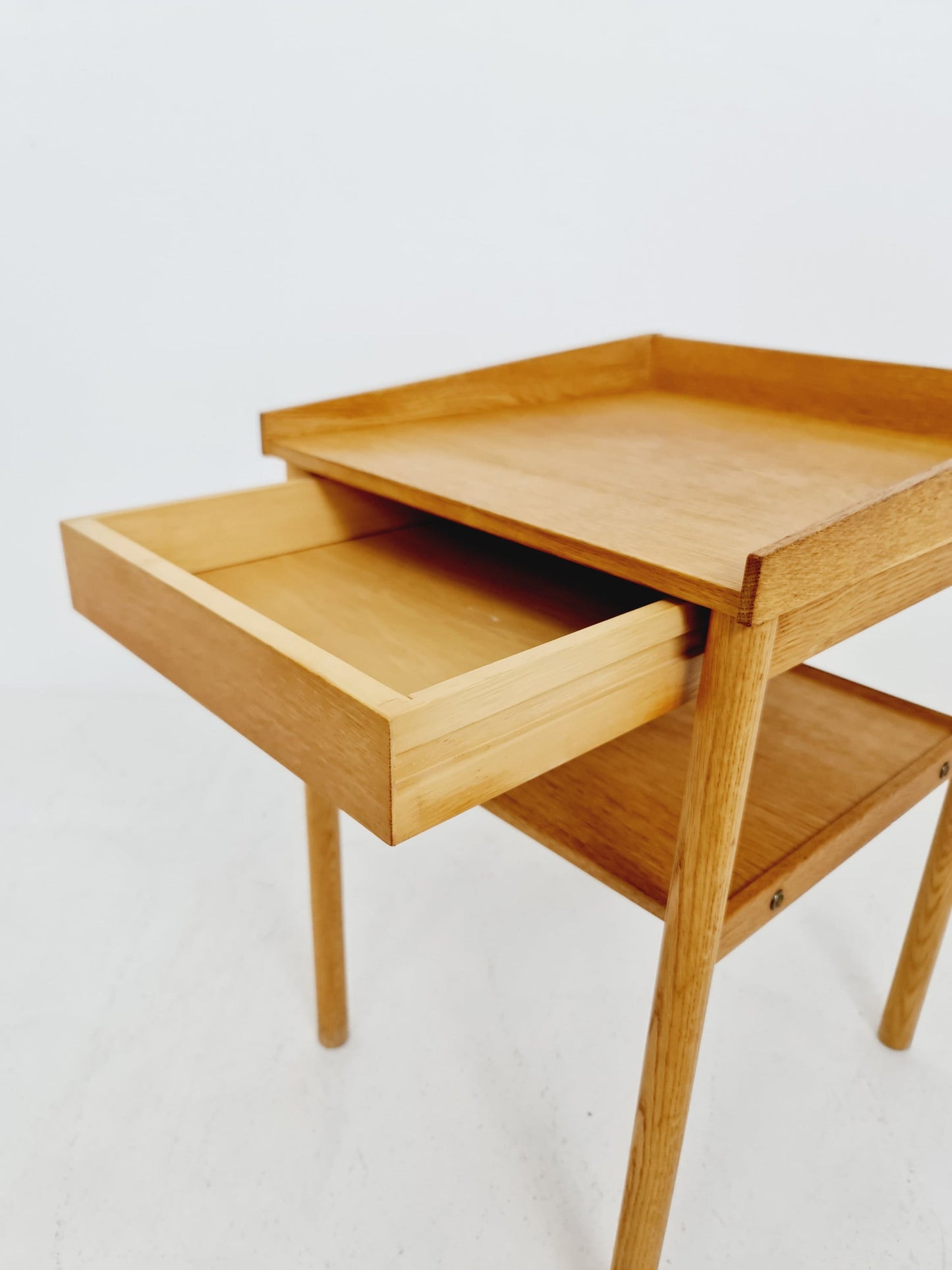 Midcentury Scandinavian oak Vintage Side table/ Bedside table, 1960s