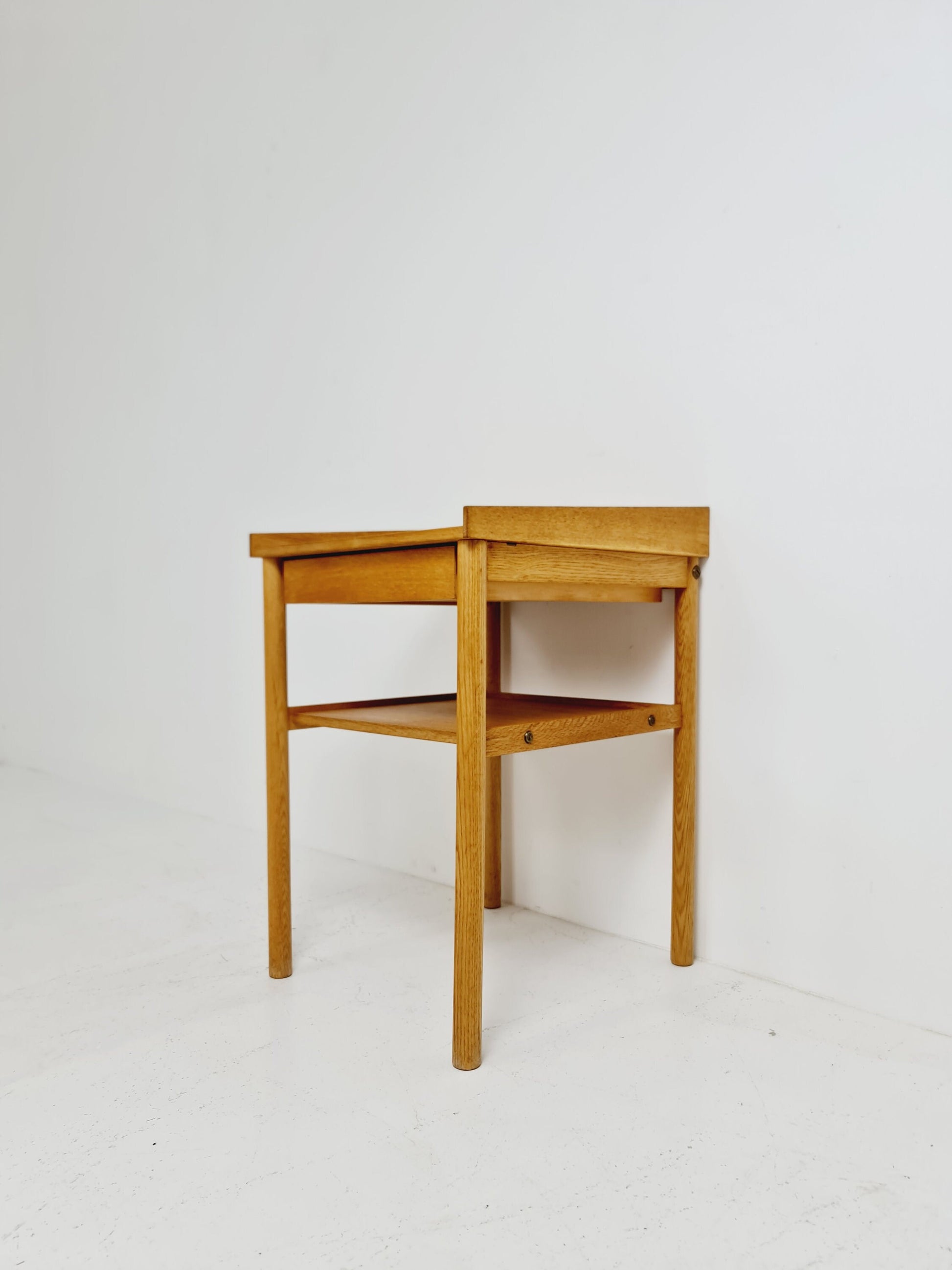 Midcentury Scandinavian oak Vintage Side table/ Bedside table, 1960s