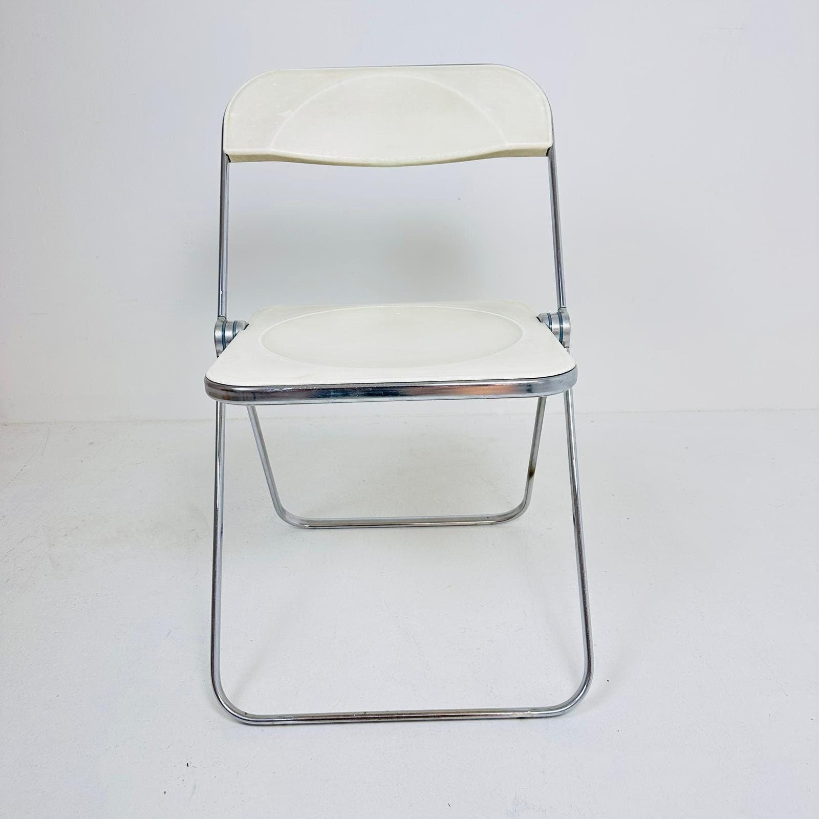 Vintage Italian Plia Folding Chair by Giancarlo Piretti for Castelli, 1970s