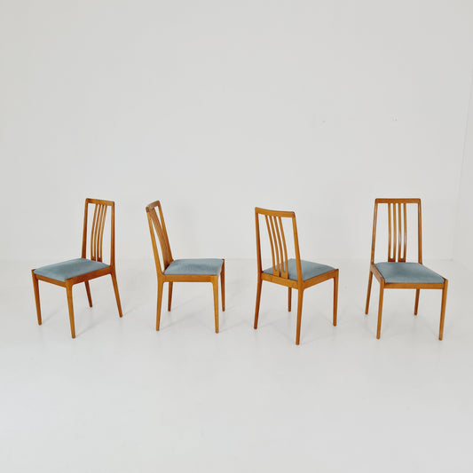 Set aus 4x Mid Century Esstischstühlen aus den 1960er Jahren von Lubke Mann möbel