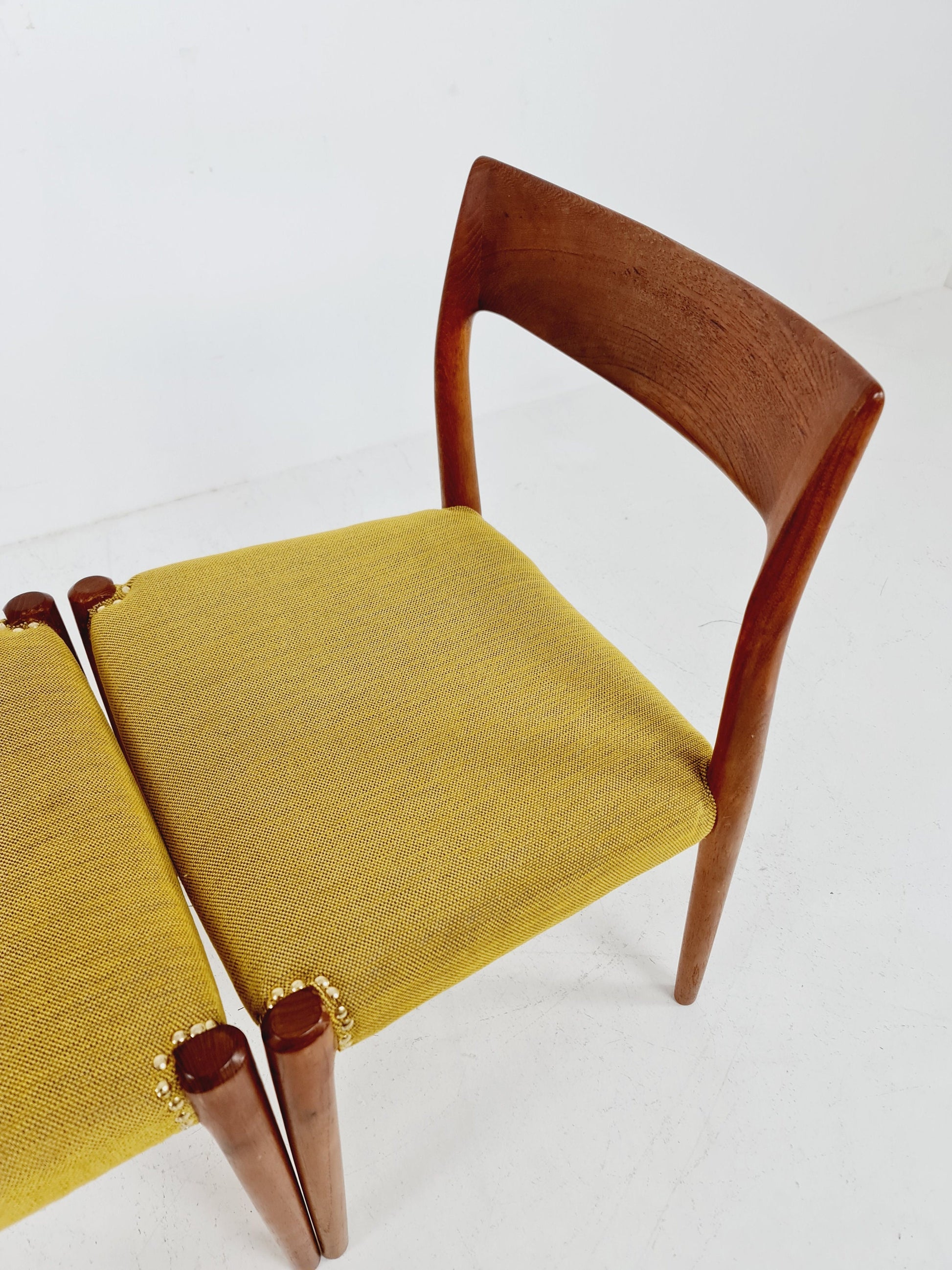 Vintage Danish teak dining charis by Niels Otto Moller Model 77, 1960s, set of 2