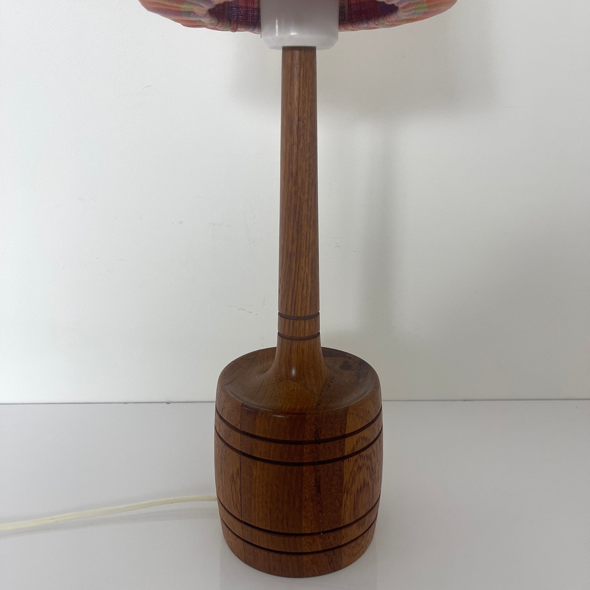 Mid century solid teak table lamp by AB Stilarmatur Tranås Sweden, 1960s