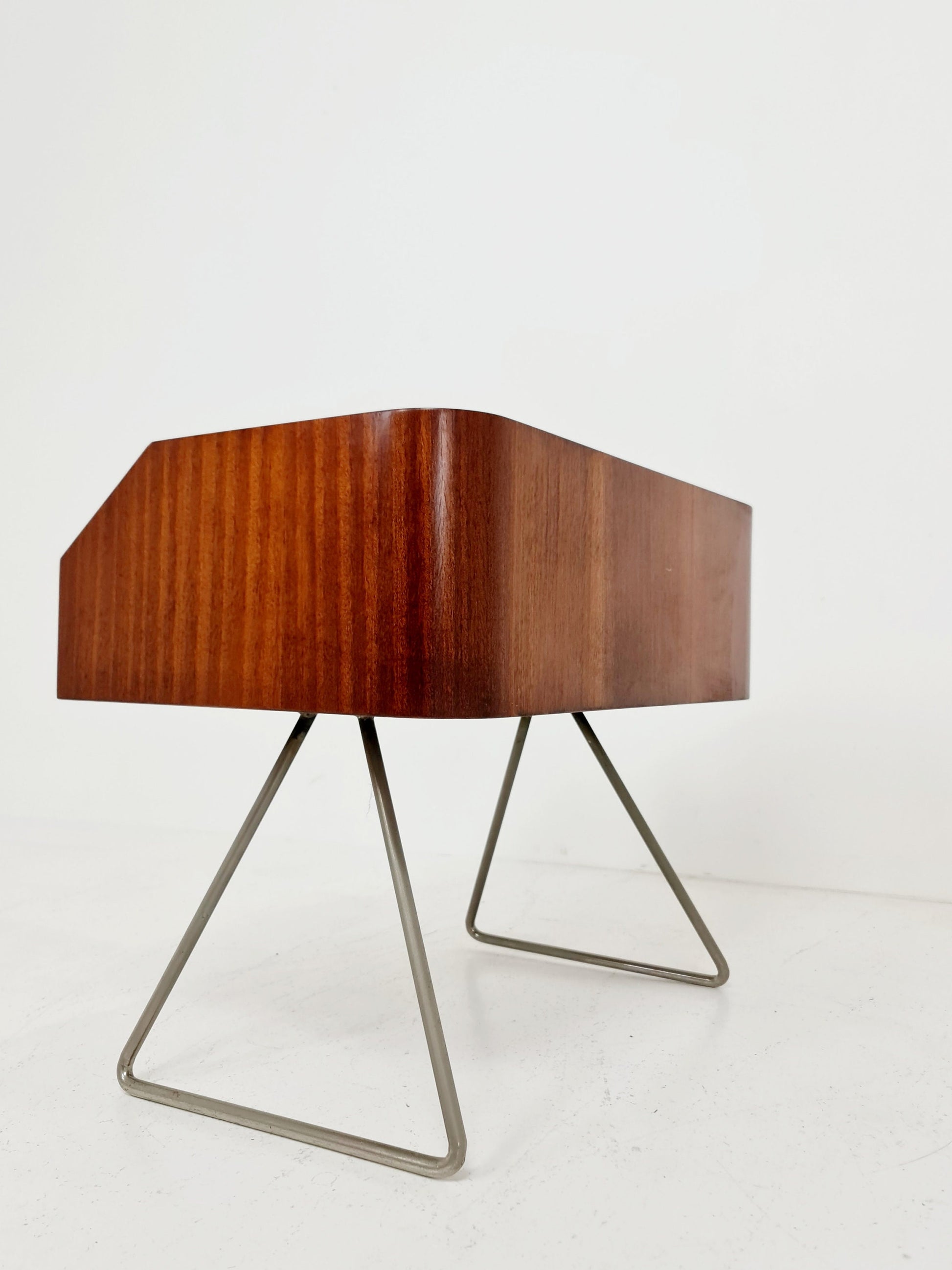 Rare German Mid century mahogany sideboard/nightstand by DeWe Möbel Germany, 1950s
