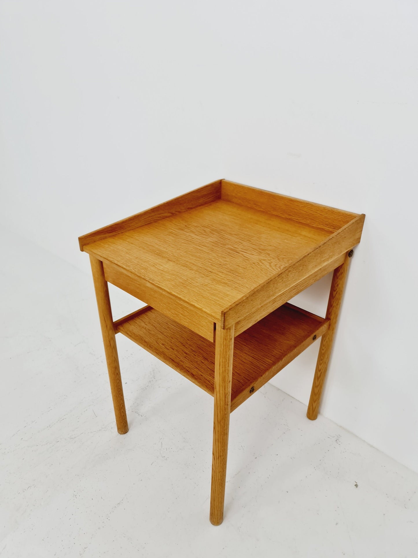 Midcentury Scandinavian oak Vintage Side table/ Bedside table, 1960s