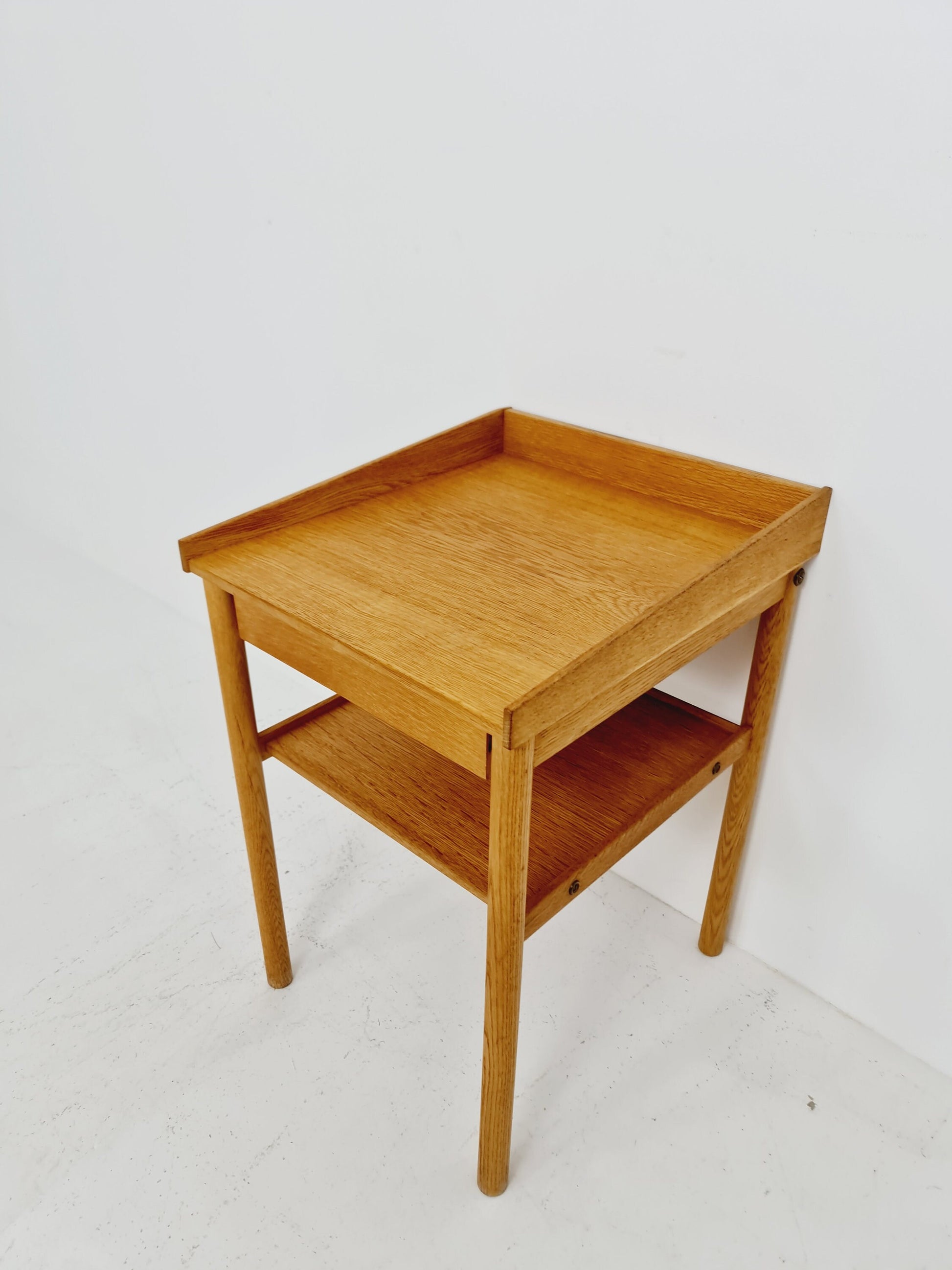Midcentury Scandinavian oak Vintage Side table/ Bedside table, 1960s