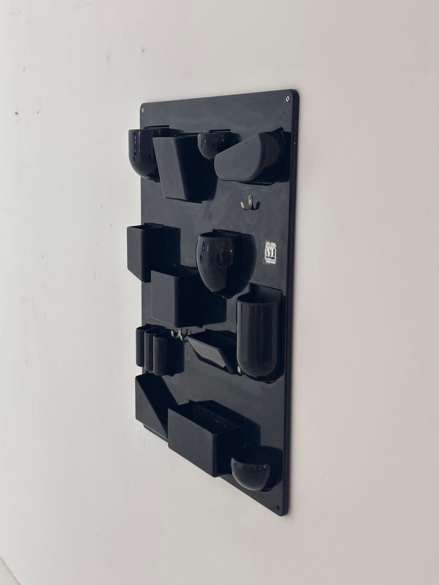 Large Uten.Silo I Black Wall Organizer by Dorothee Becker for Design M by west germany