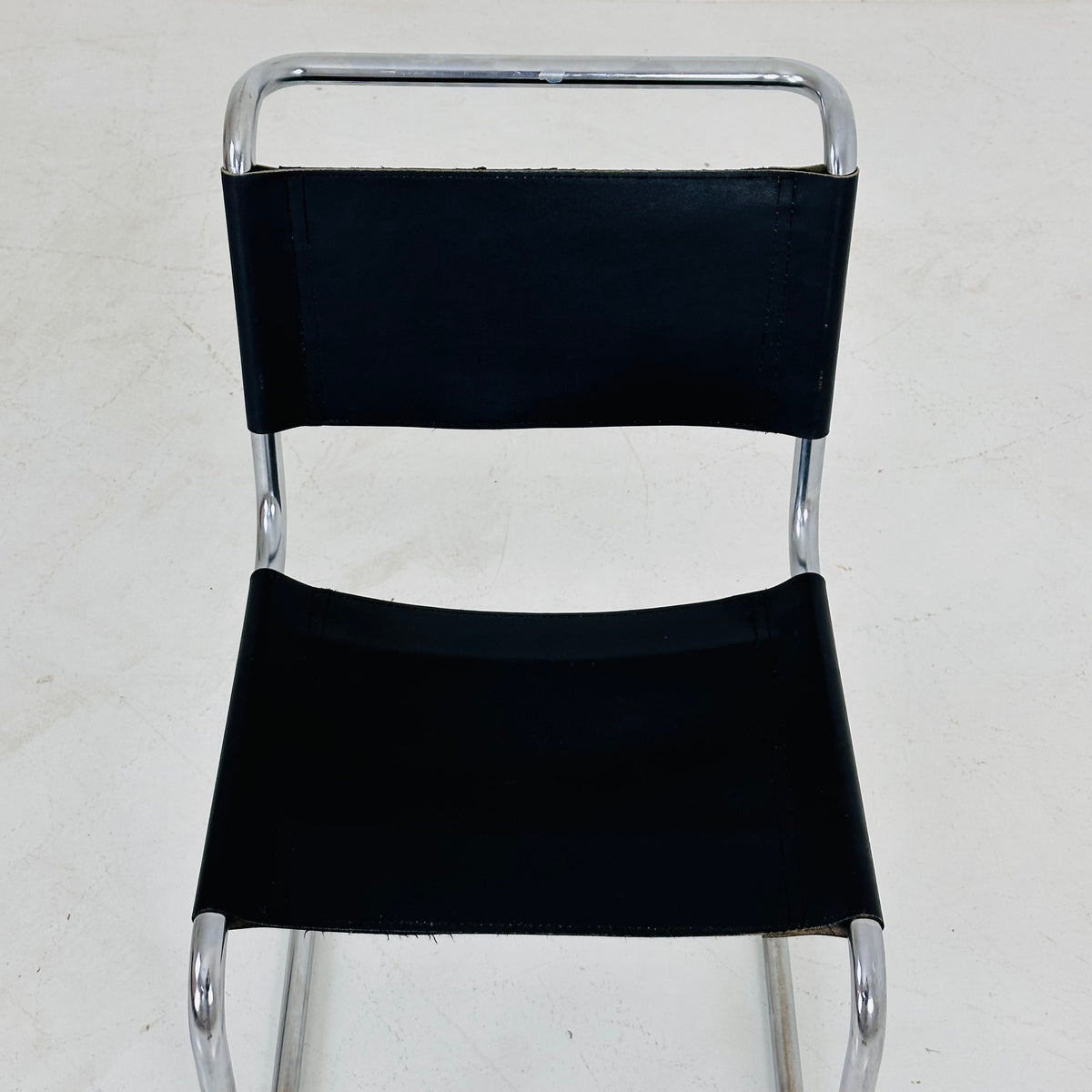1 of 2 Mid-Century brown Vintage S33 dark brown chair from Mart Stam by Fasem Italy 1980er