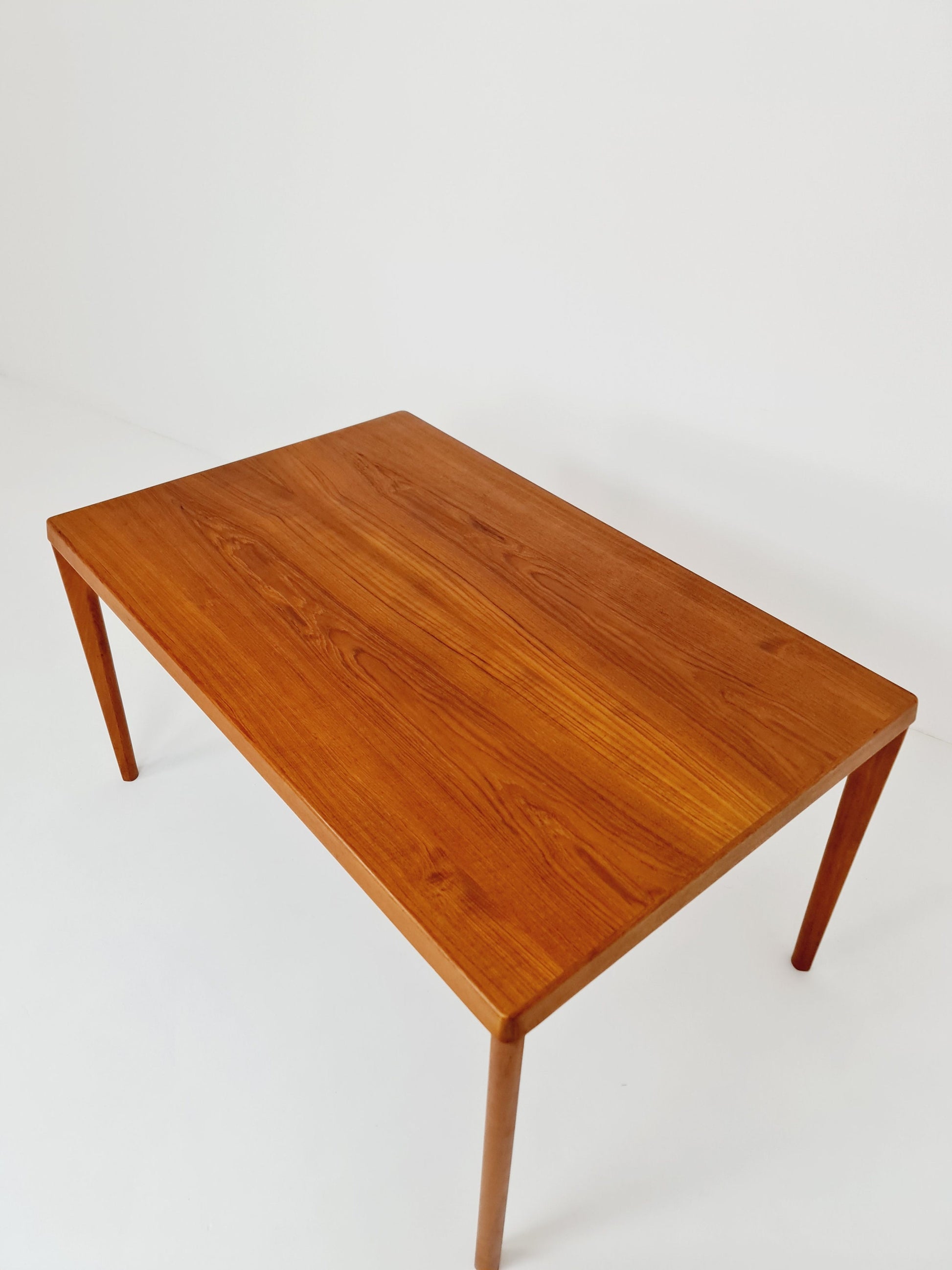 Danish Henning Kjaernulf rectangular teak table with two extension leaves, Denmark 1960s