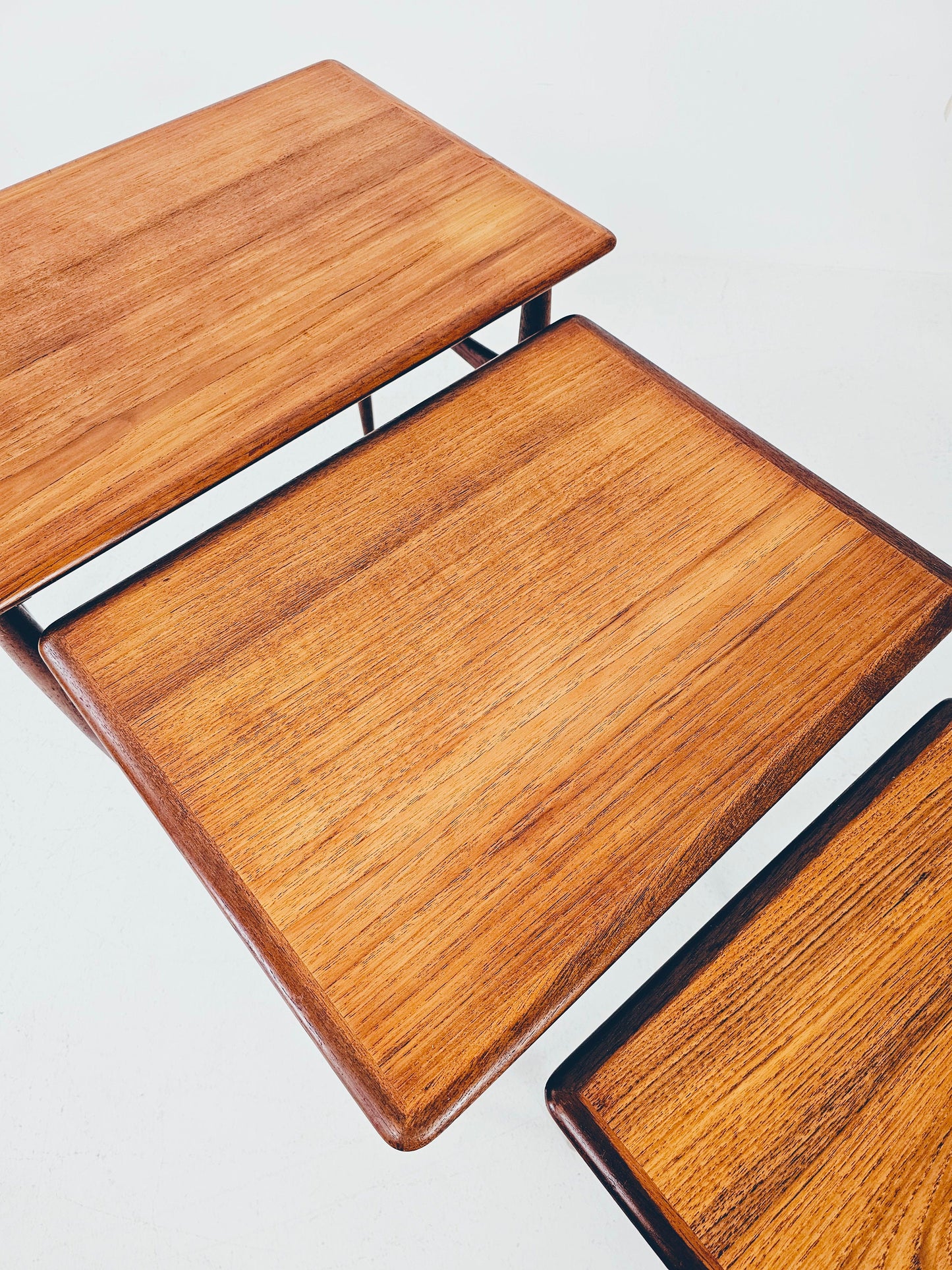 Midcentury Danish teak Nesting Tables by Kai Kristiansen for skovamand & Andersen, 1960s