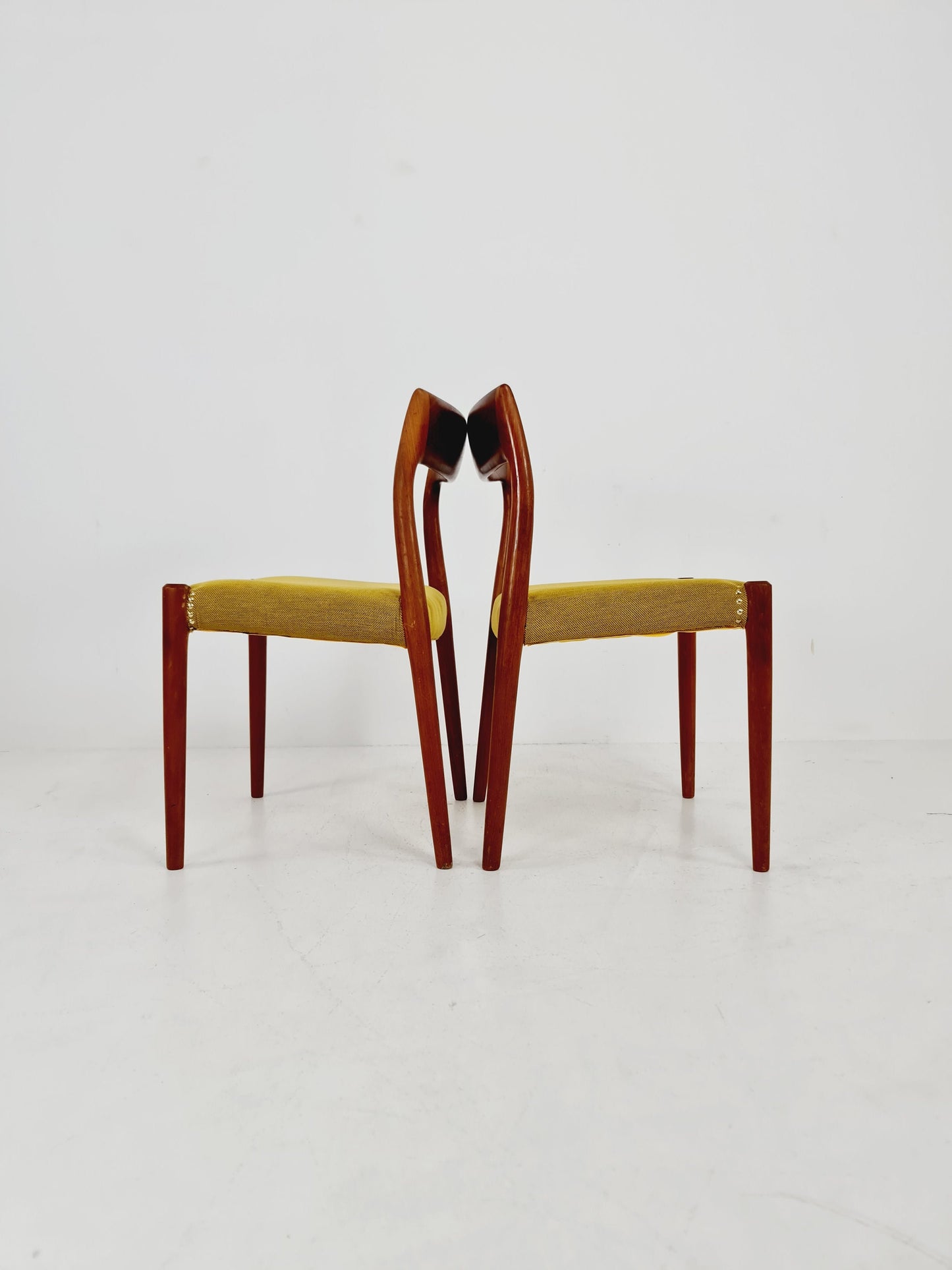 Vintage Danish teak dining charis by Niels Otto Moller Model 77, 1960s, set of 2