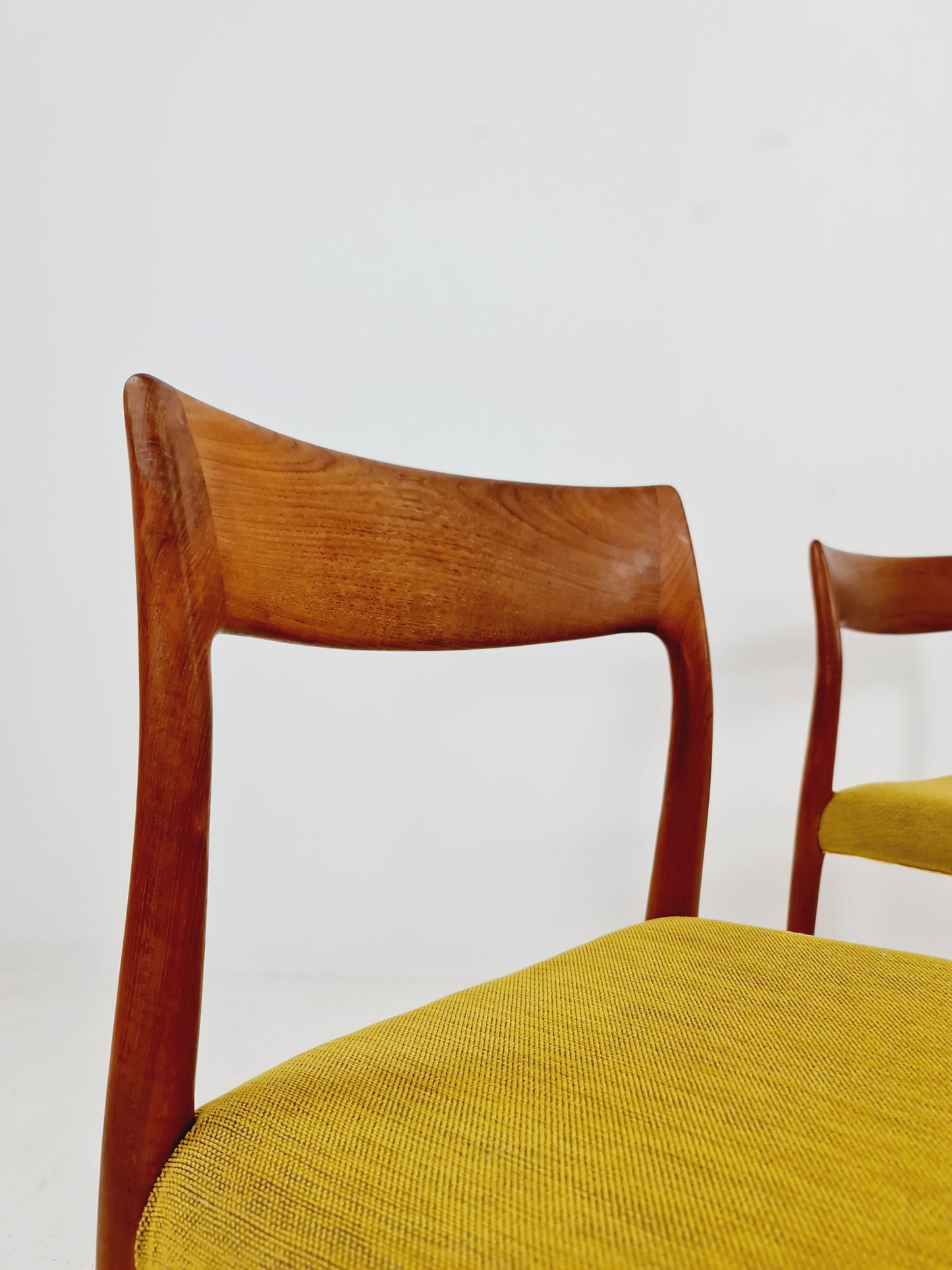 Vintage Danish teak dining charis by Niels Otto Moller Model 77, 1960s, set of 2