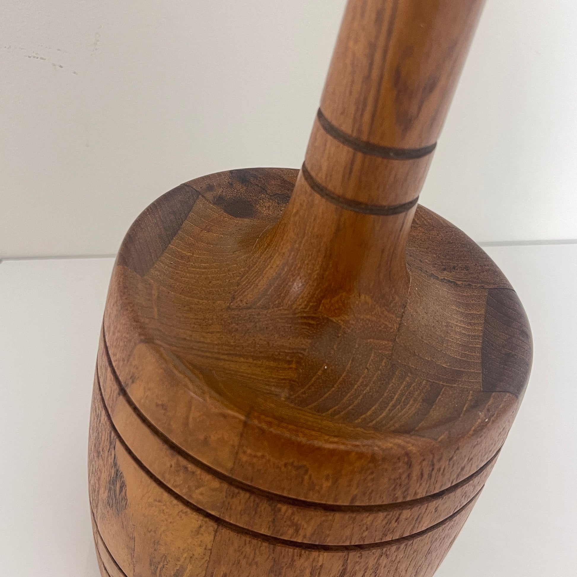 Mid century solid teak table lamp by AB Stilarmatur Tranås Sweden, 1960s