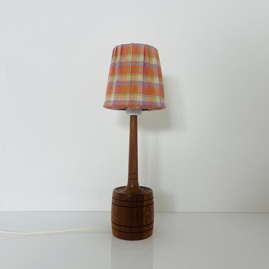 Mid century solid teak table lamp by AB Stilarmatur Tranås Sweden, 1960s