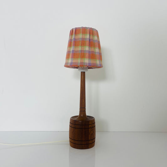 Mid century solid teak table lamp by AB Stilarmatur Tranås Sweden, 1960s
