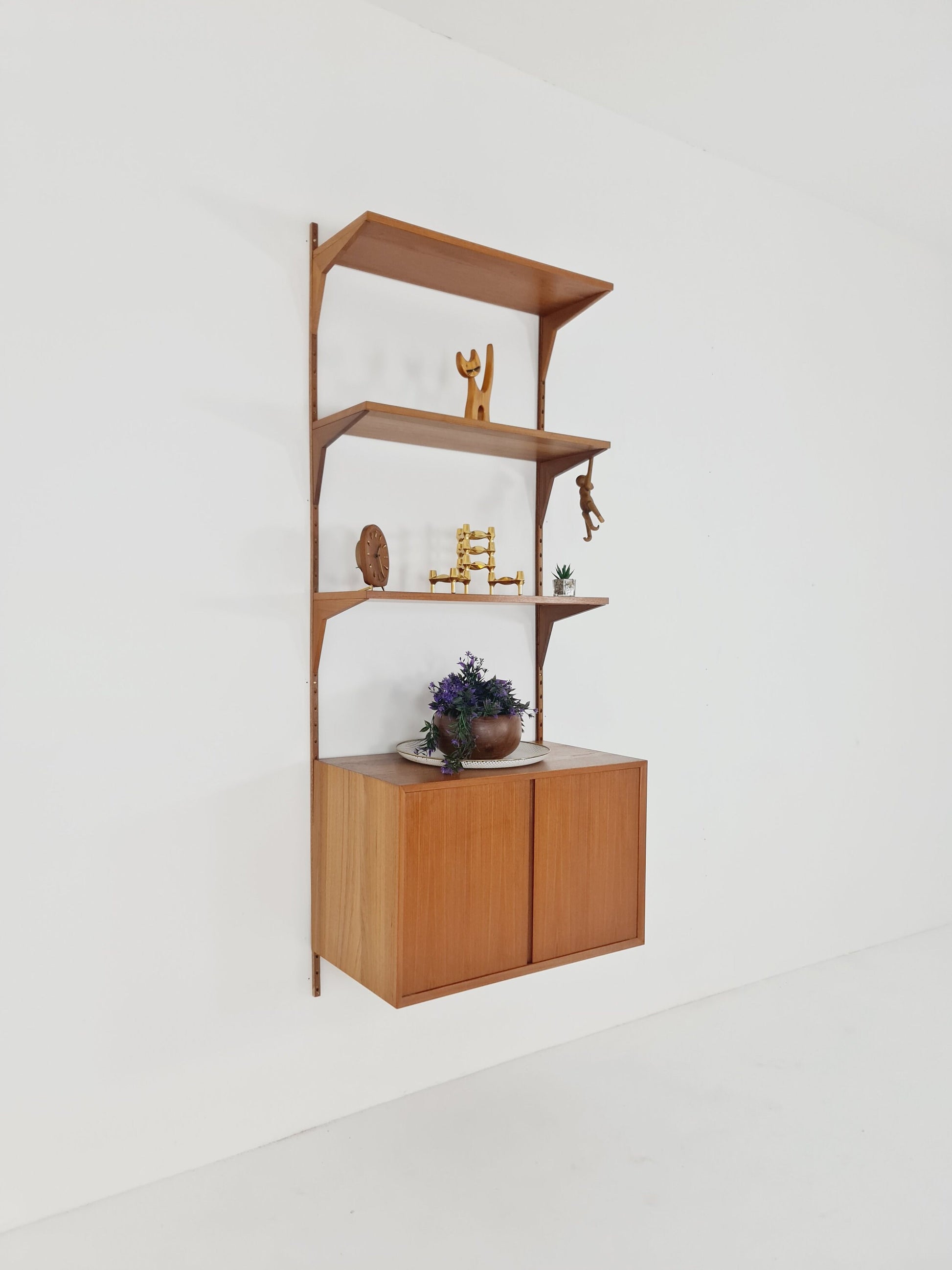 Mid century Single Danish Teak Wall Unit by Poul Cadovius for Cado, Denmark, 1960s