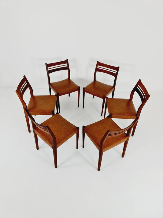 Vintage Teak Dining Chairs from Habeo Germany, 1960s, Set of 6