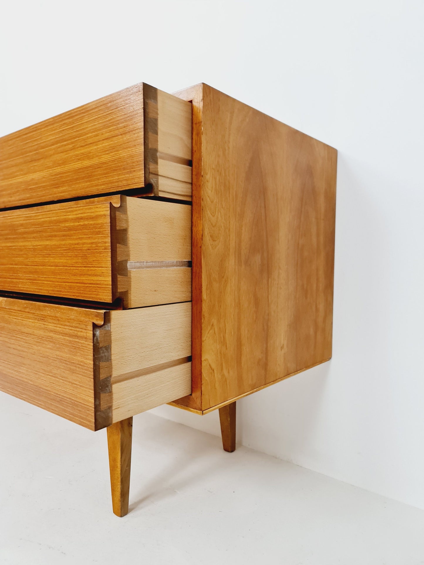 Mid Century Modern German Teak Sideboard by Möbel Mann, 1960s
