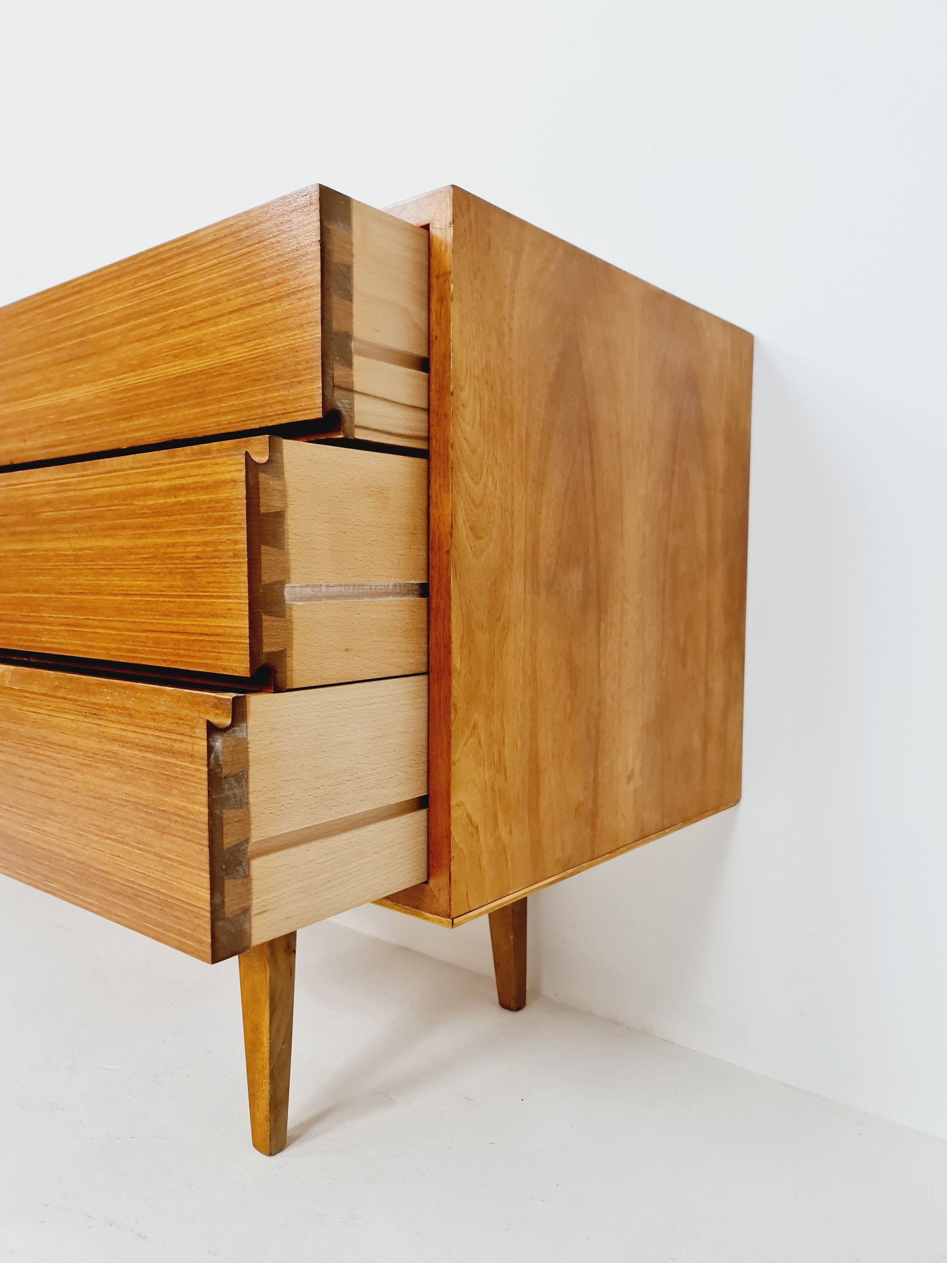 Mid Century Modern German Teak Sideboard by Möbel Mann, 1960s