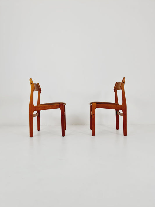 Vintage Danish teak dining charis by Erik Buch, 1960s, set of 2