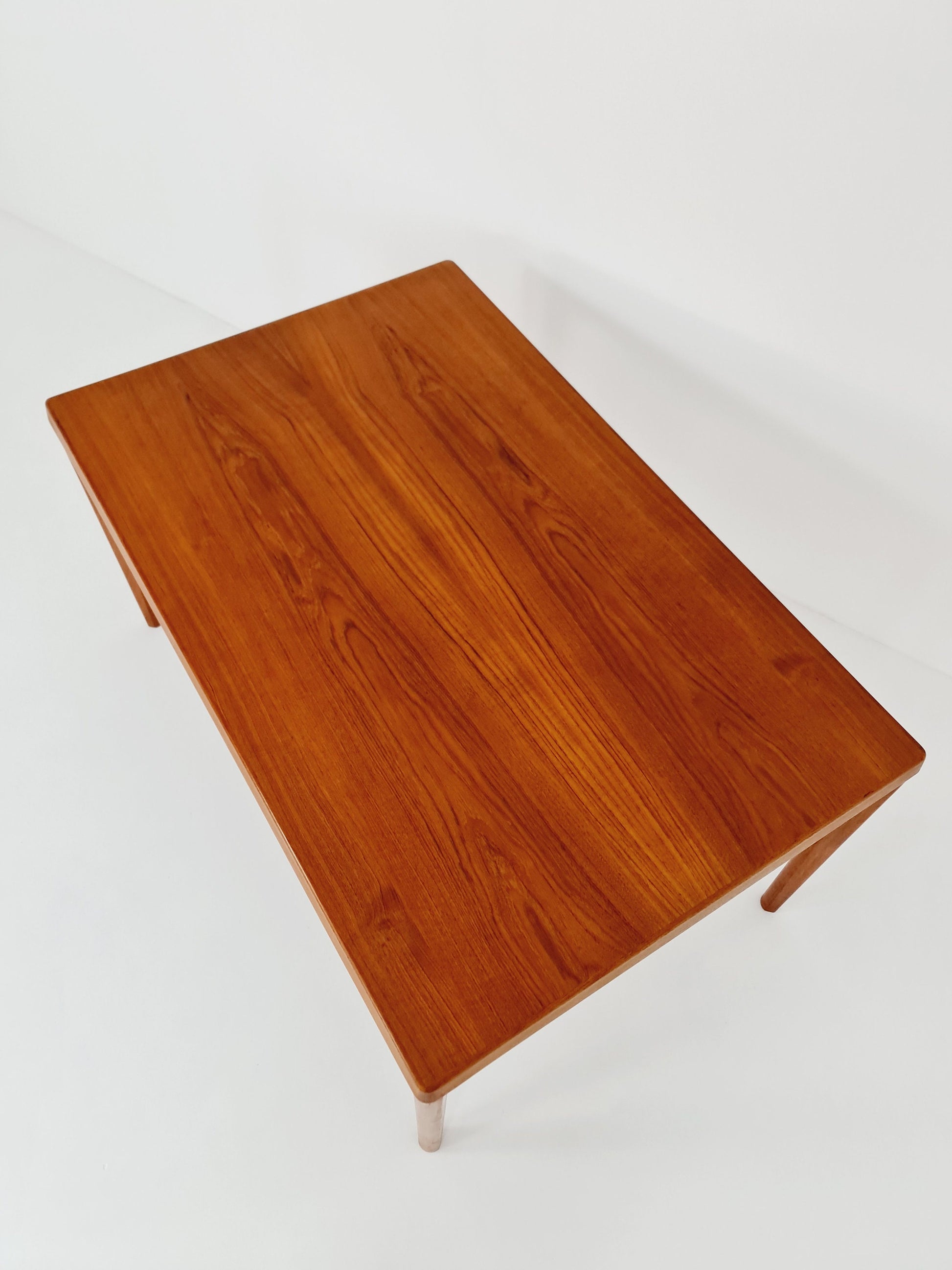 Danish Henning Kjaernulf rectangular teak table with two extension leaves, Denmark 1960s