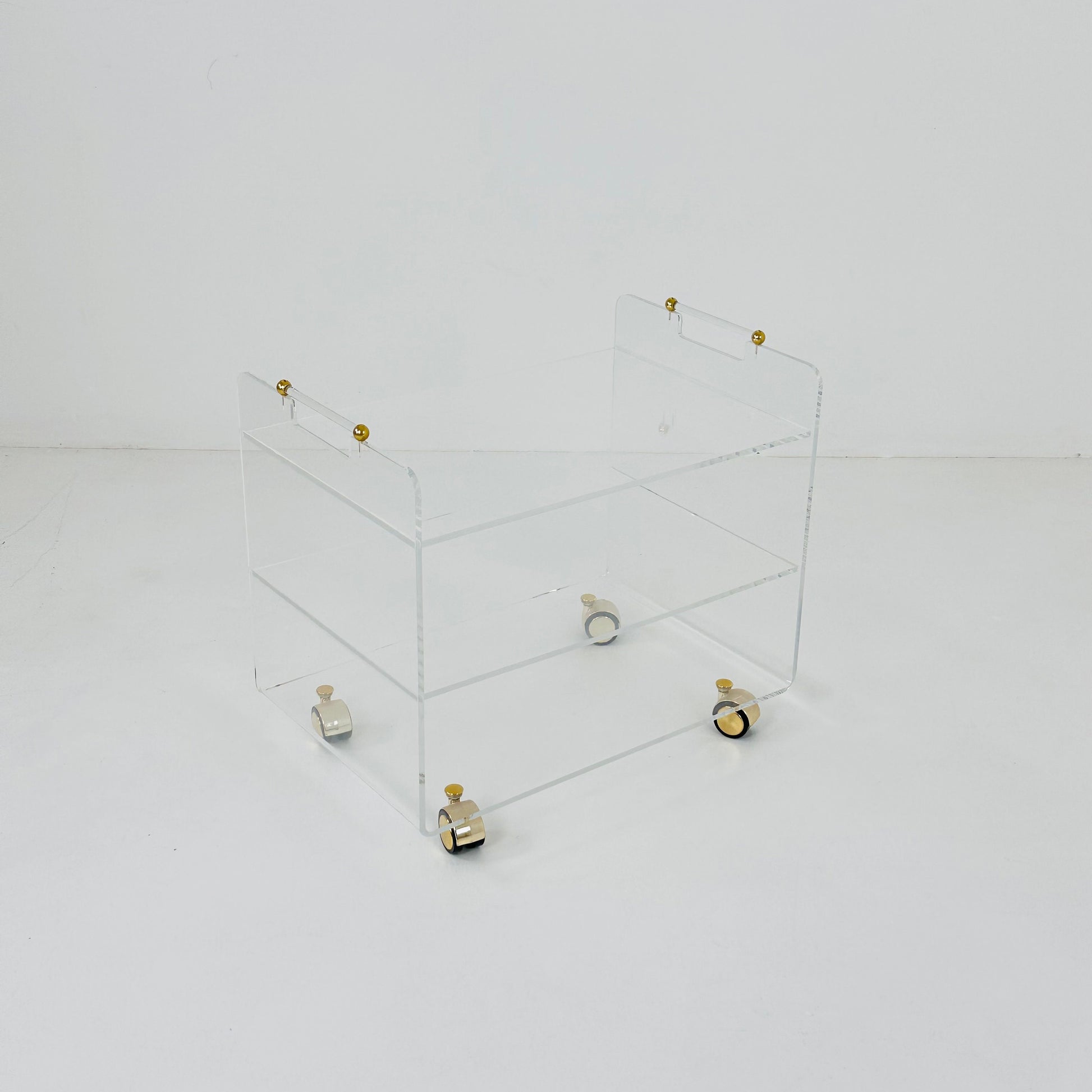 French space age serving trolley made of acrylic by David Lange, 1970s