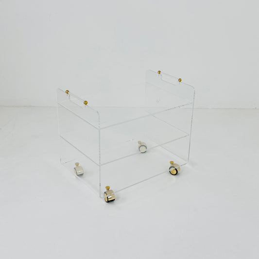 French space age serving trolley made of acrylic by David Lange, 1970s