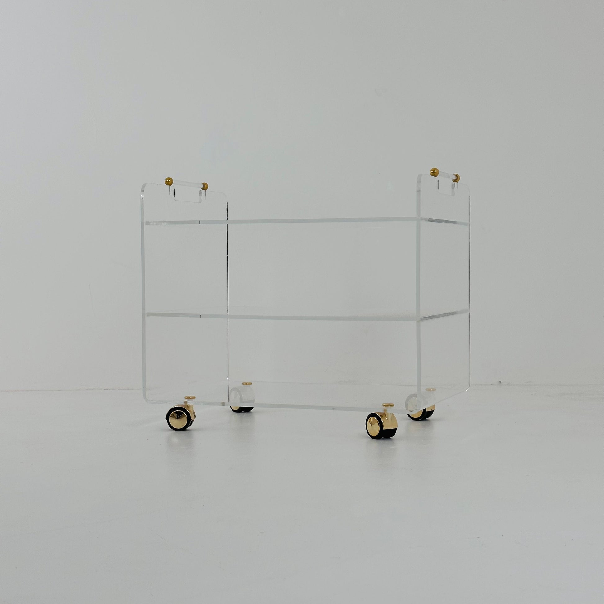 French space age serving trolley made of acrylic by David Lange, 1970s