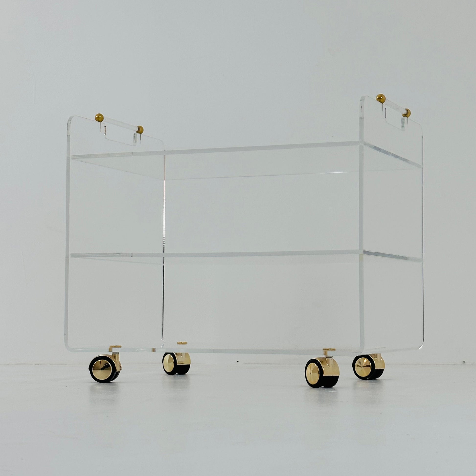 French space age serving trolley made of acrylic by David Lange, 1970s