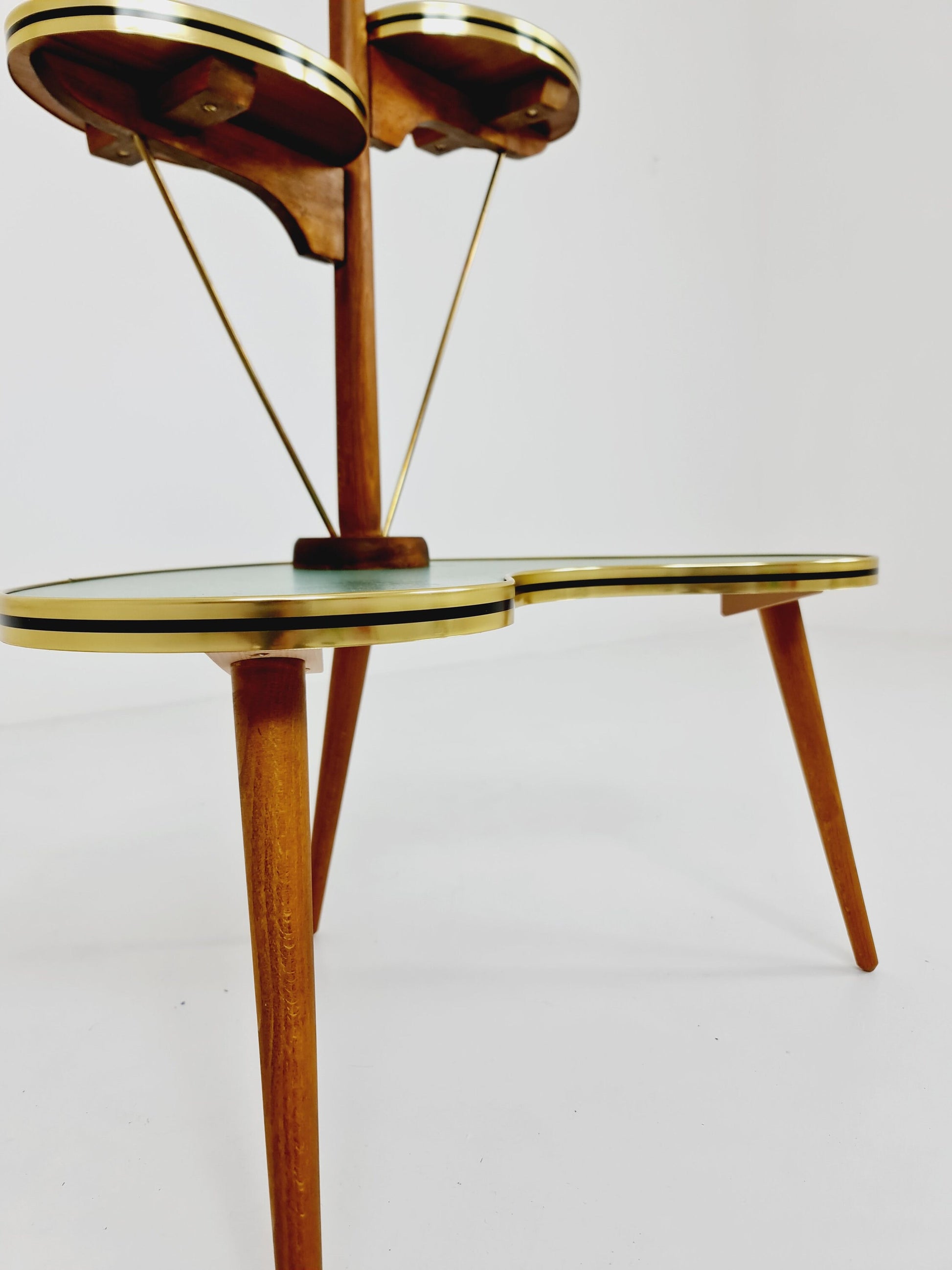 Rare Large German Plant Stand, Colorful Vintage Mid-Century Minimalist Indoor Plant Stand Side Table Retro flower table, 1950s