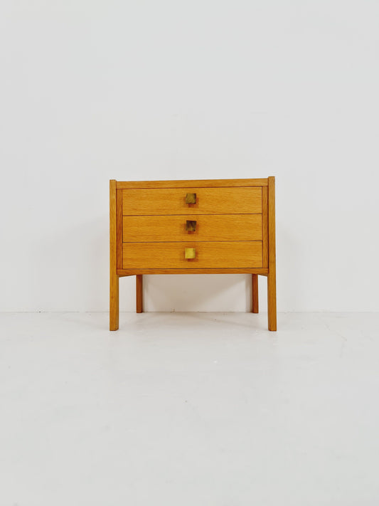 Midcentury Scandinavian oak Vintage Side table/ Bedside table, 1960s