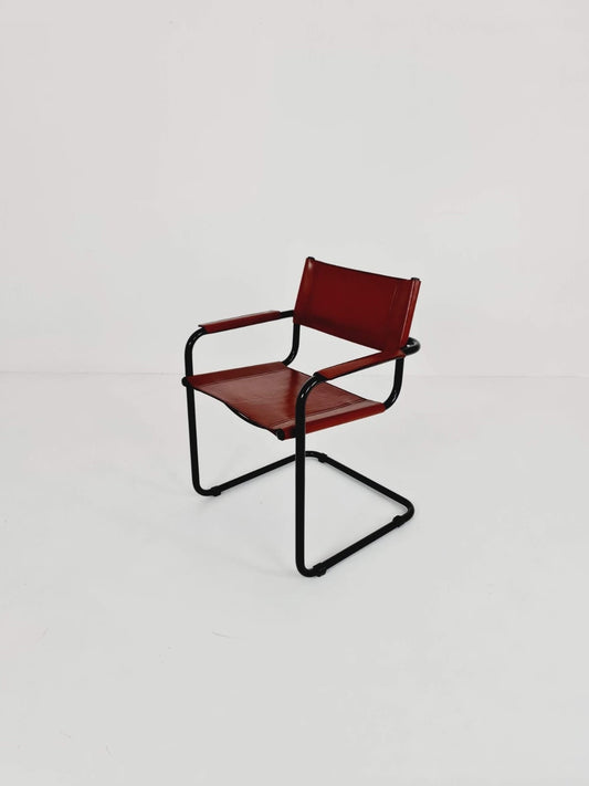 1 of 4 Model MG5 Centro Studio Desk Chairs in Dark Cognac by Mart Stam & Marcel Breuer, 1970s