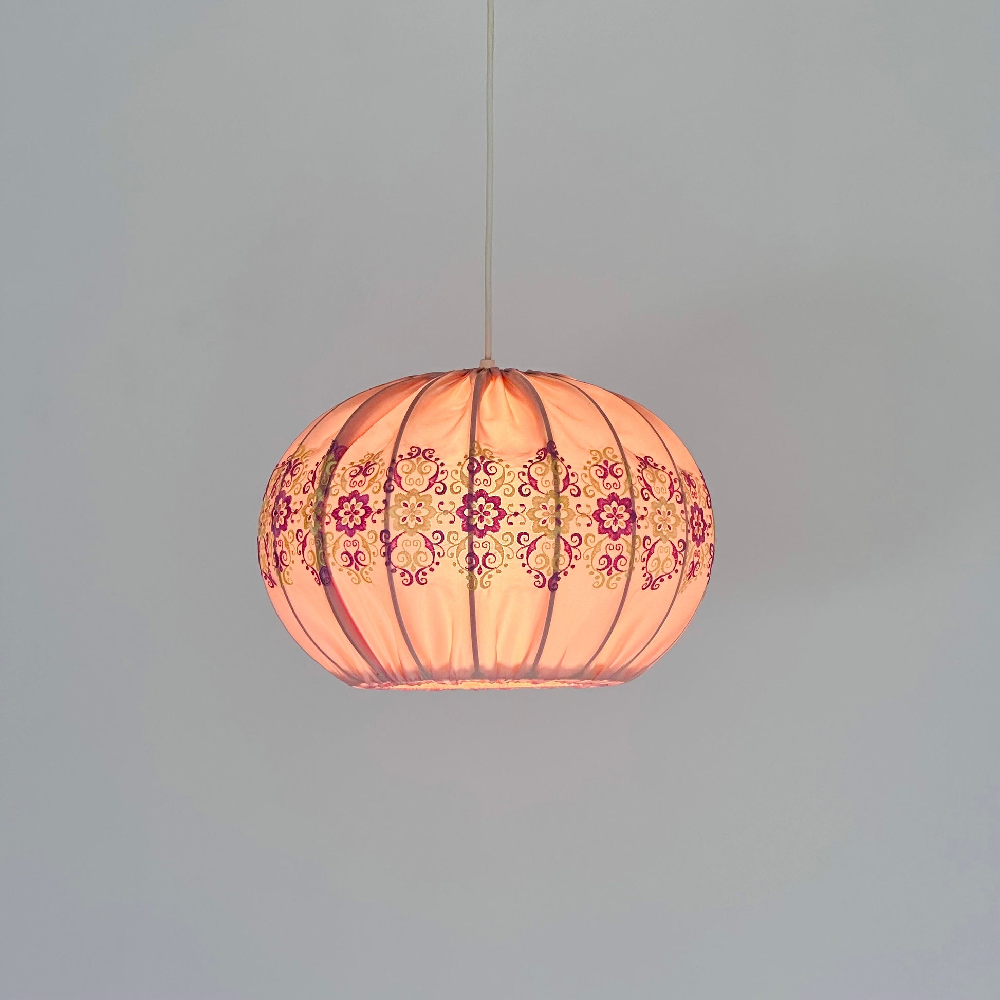 Mid century Textil pendant lamp 1960s Germany