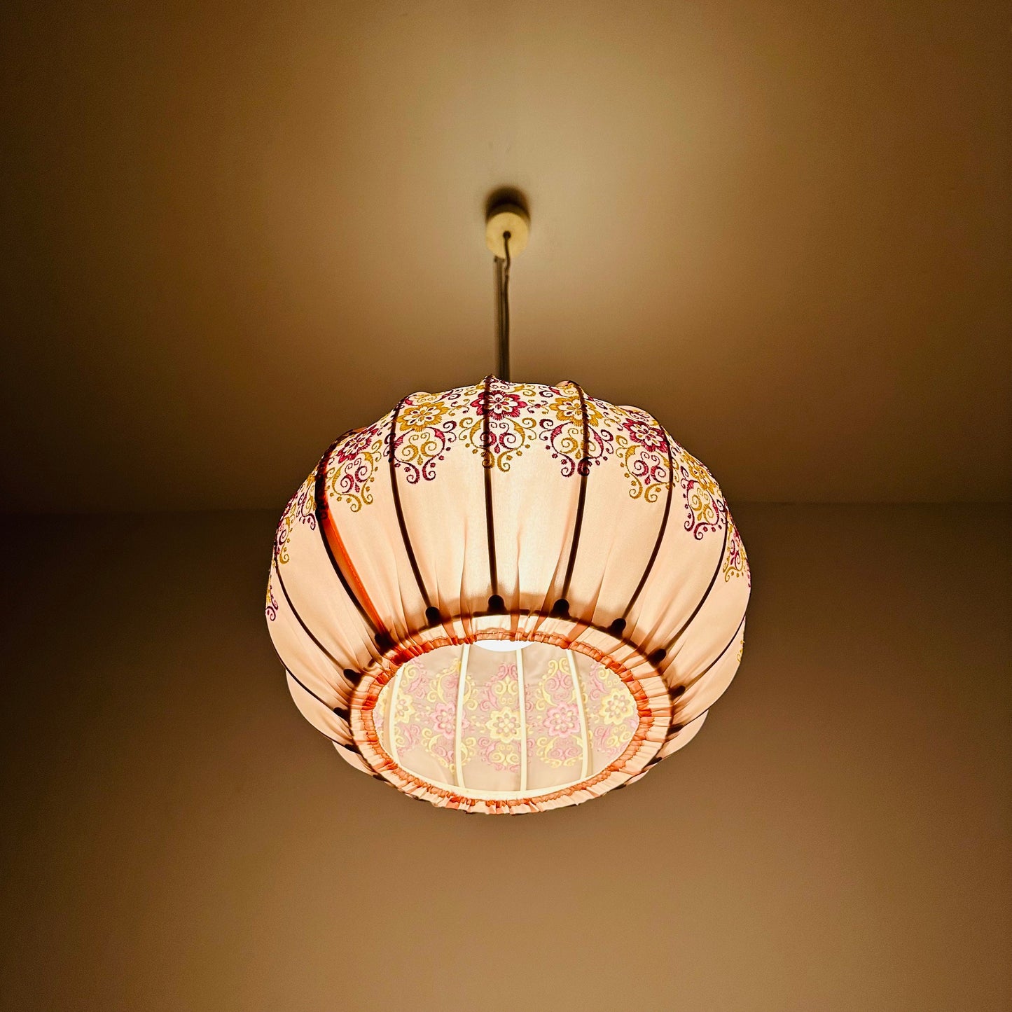 Mid century Textil pendant lamp 1960s Germany