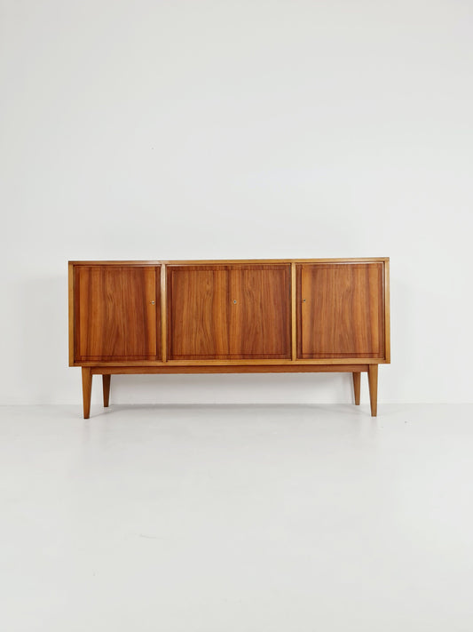 Mid Century Modern German Solid walnut Sideboard 1960s