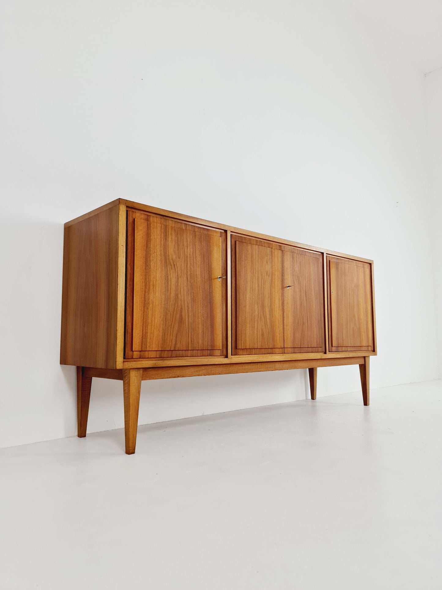 Mid Century Modern German Solid walnut Sideboard 1960s