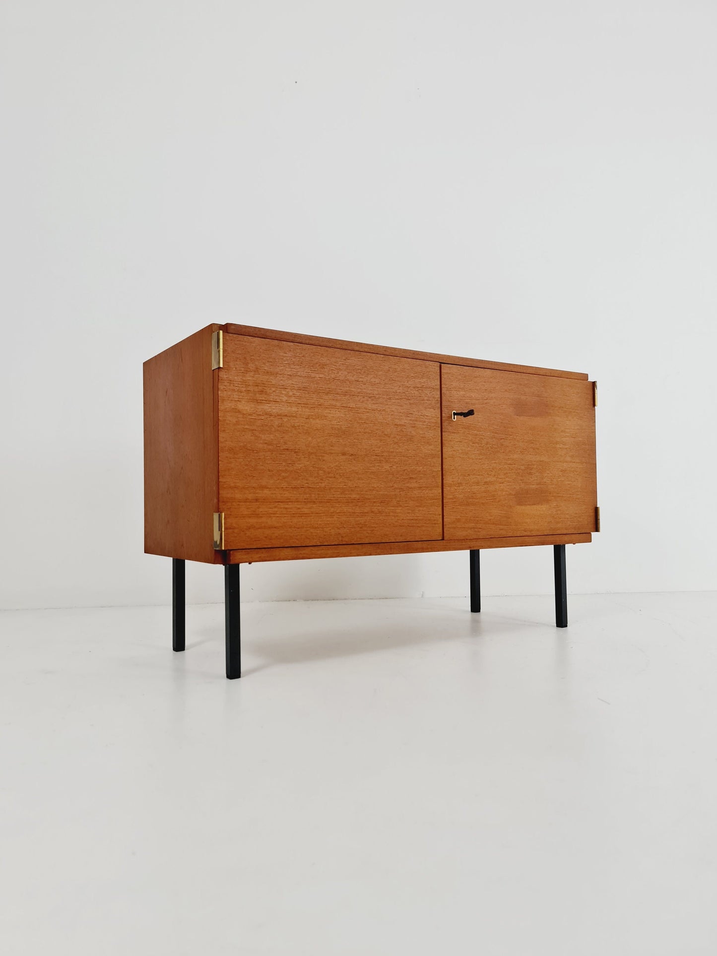 Mid century teak German modern cabinet, sideboard By Rego 60s