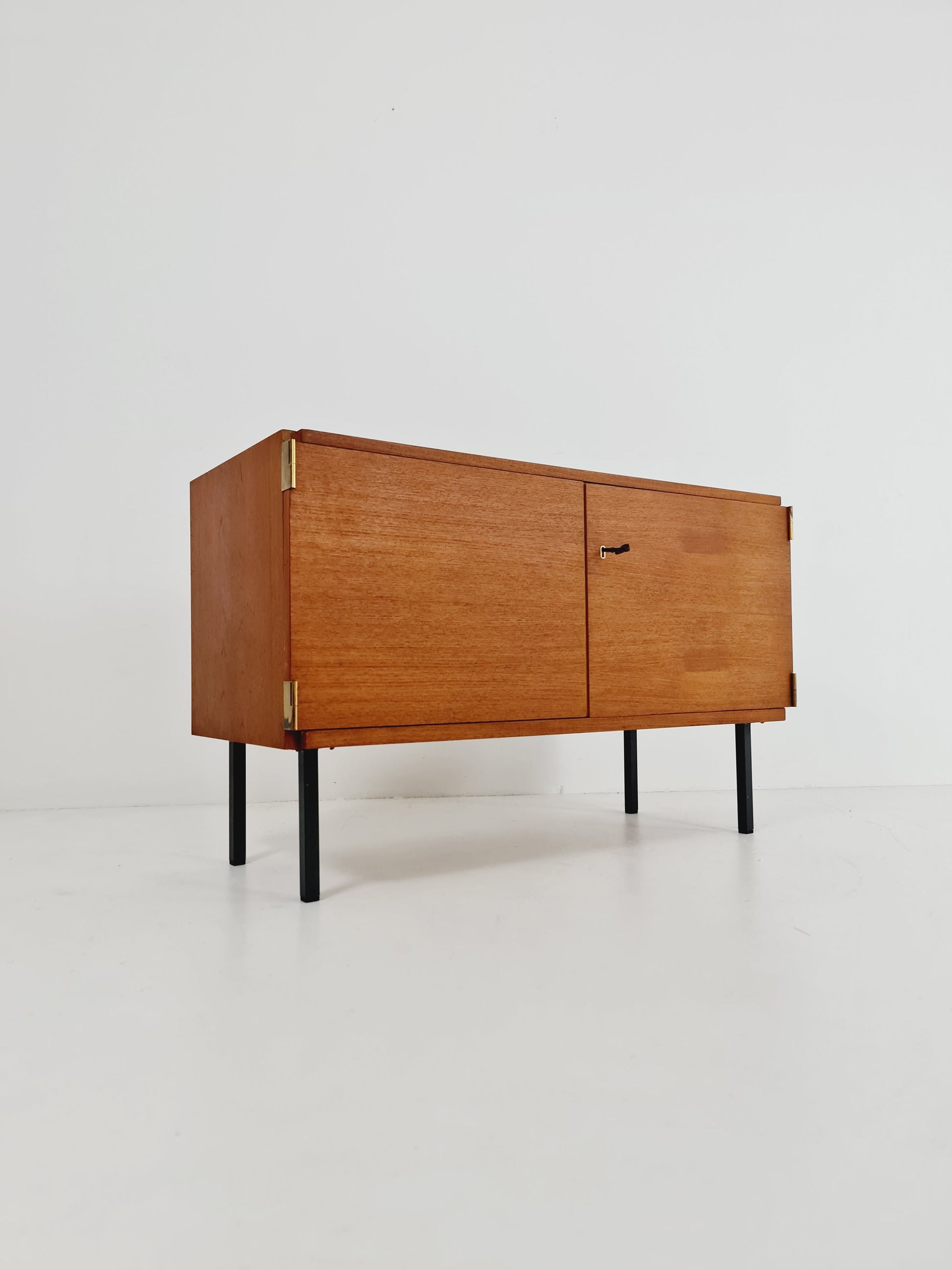 Mid century teak German modern cabinet, sideboard By Rego 60s