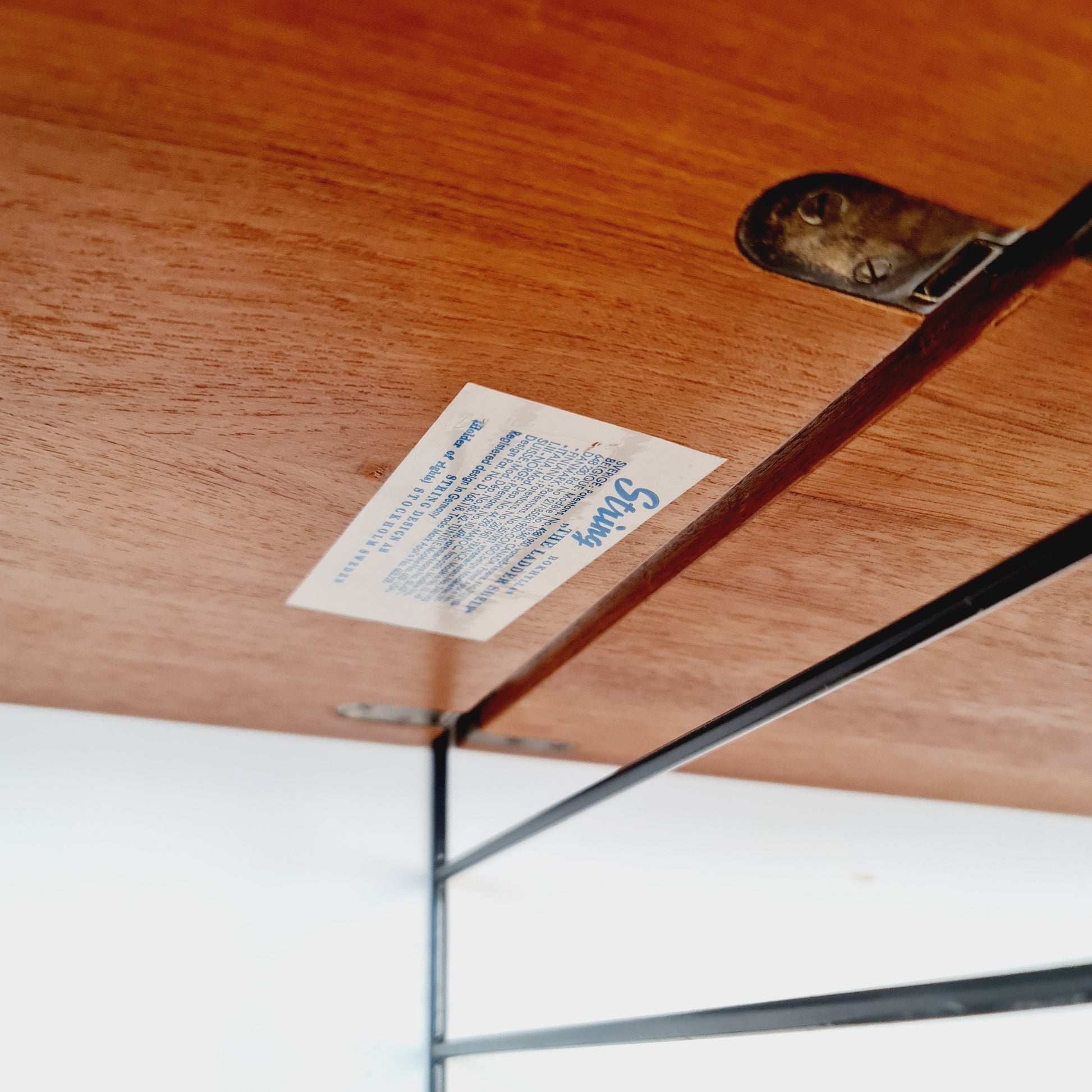 Wall-mounted original Swedish string shelf-system, drawers, bookcase teak by Nils & Kajsa Strinning, 1960s
