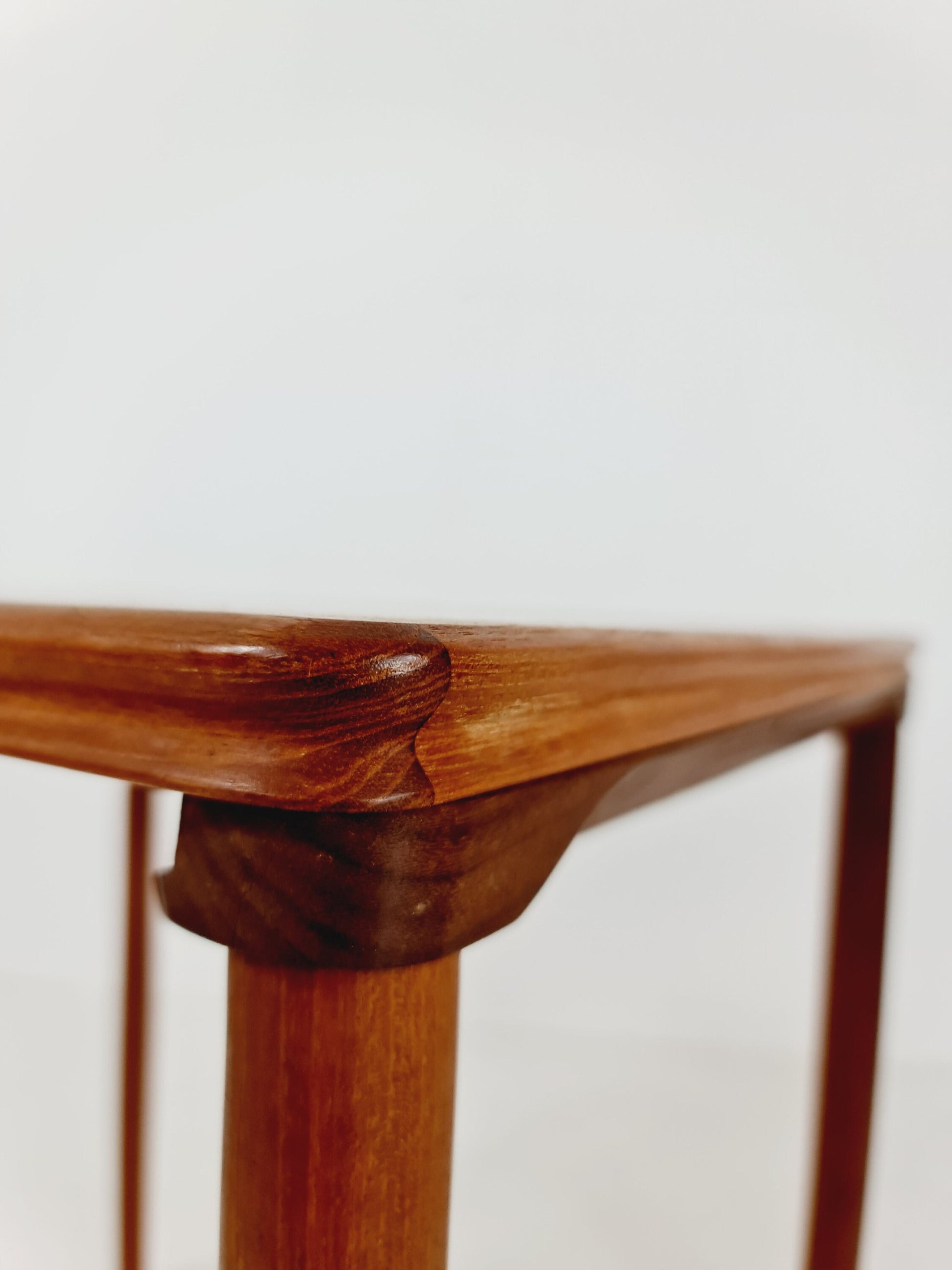 Midcentury danish teak + ceramic nesting tables/ side tables by Salin Möbler, 1960s